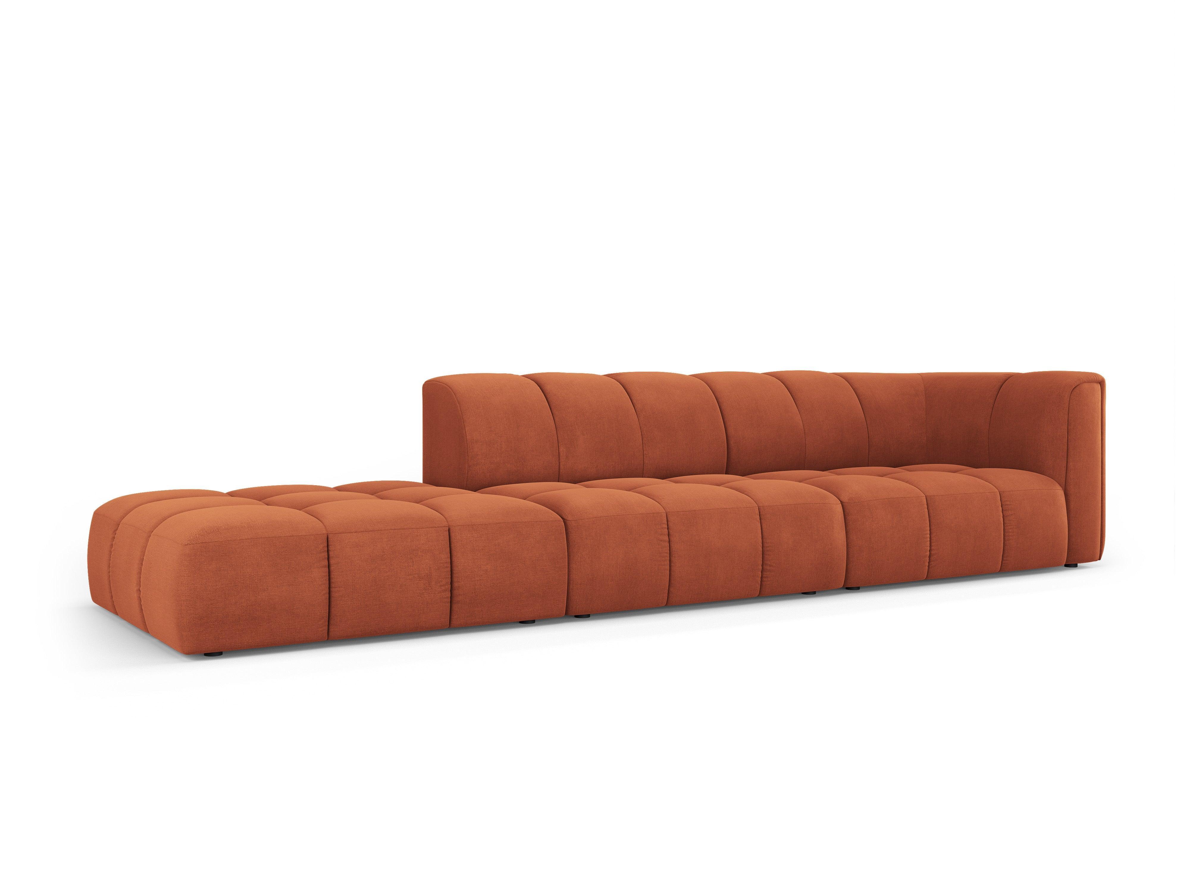 Sofa left FRANCESCA terracotta chenille Milo Casa Eye on Design