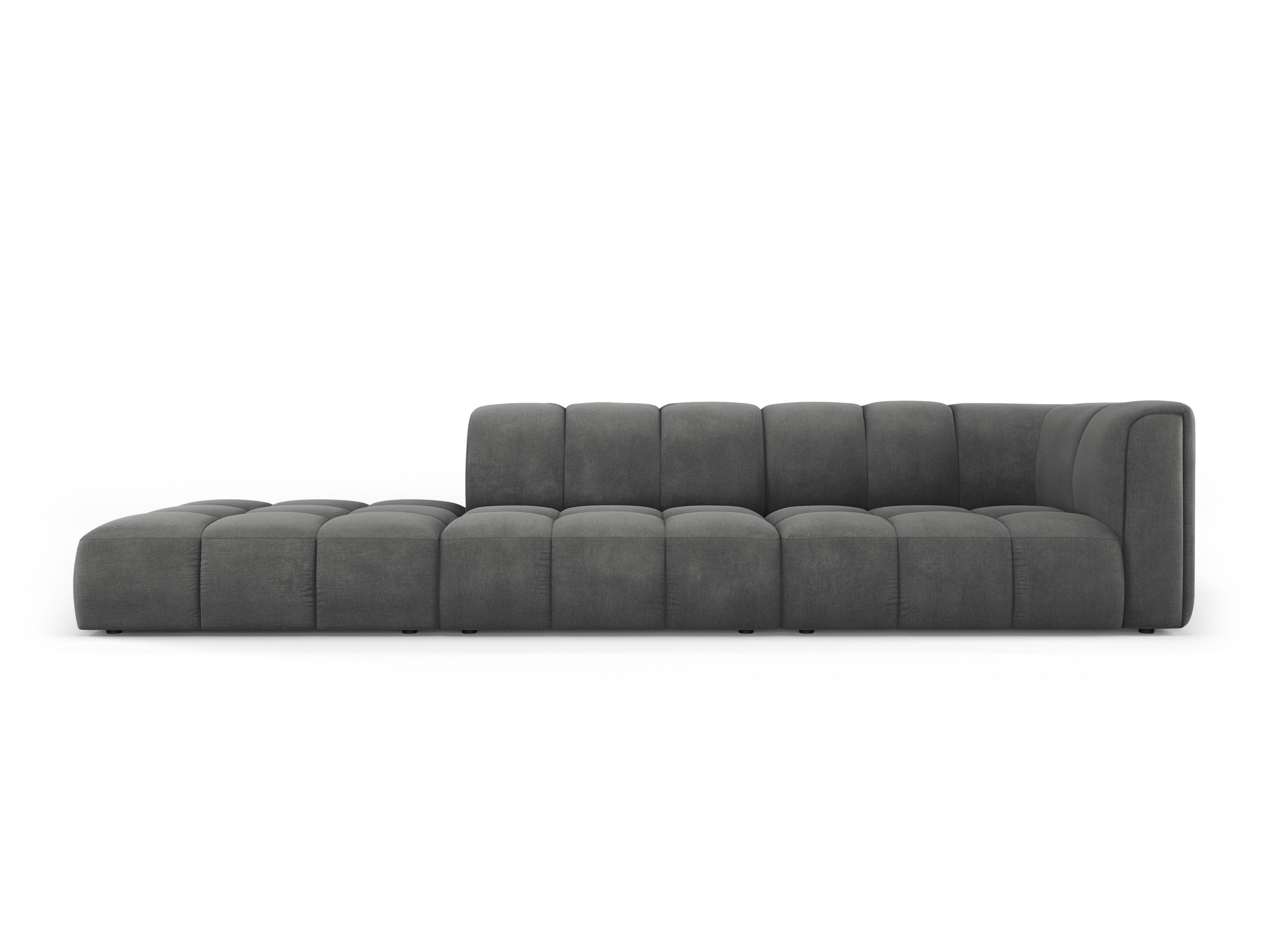 Sofa left FRANCESCA dark grey chenille Milo Casa Eye on Design