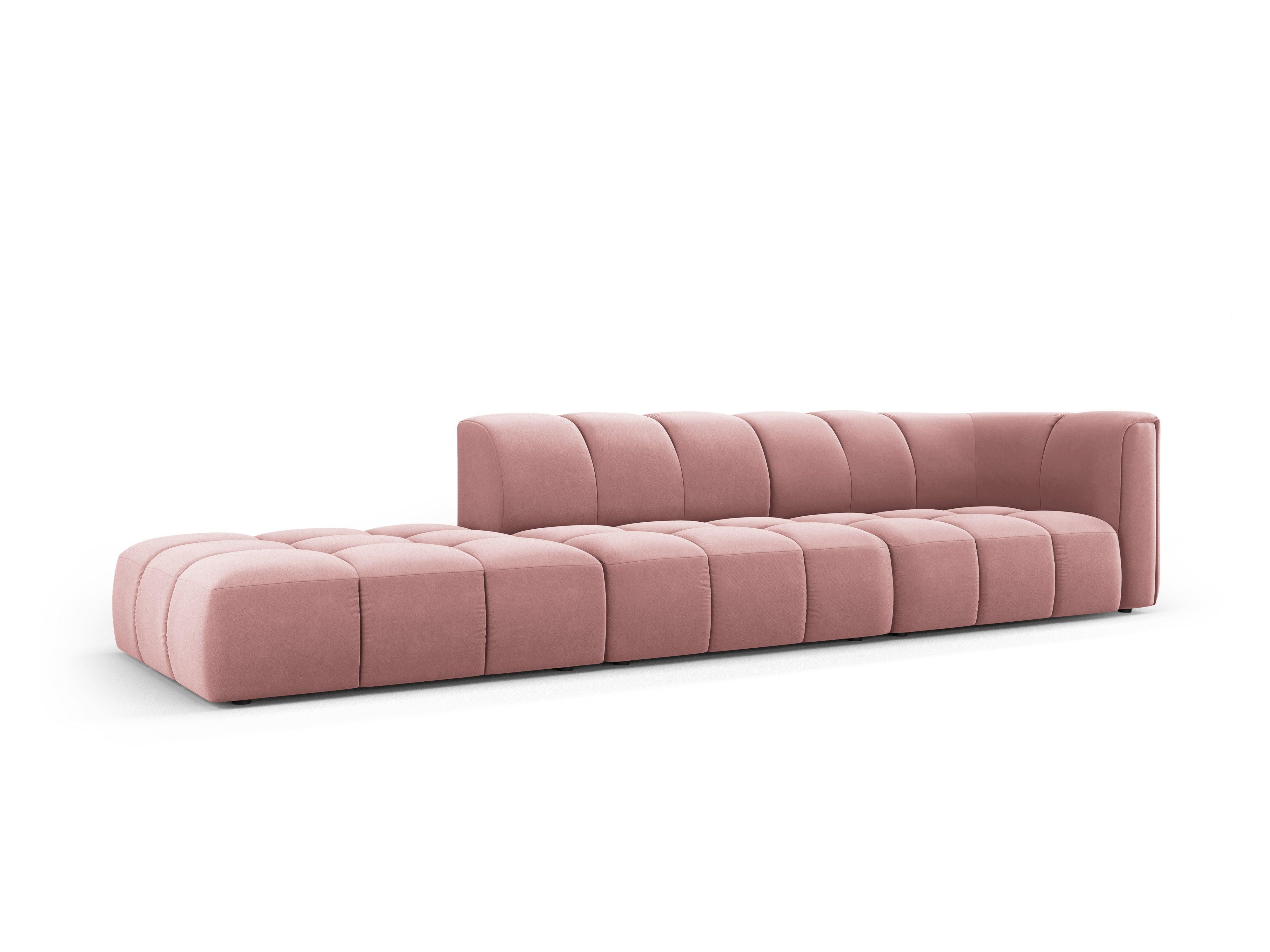 Sofa velvet left FRANCESCA pink Milo Casa Eye on Design