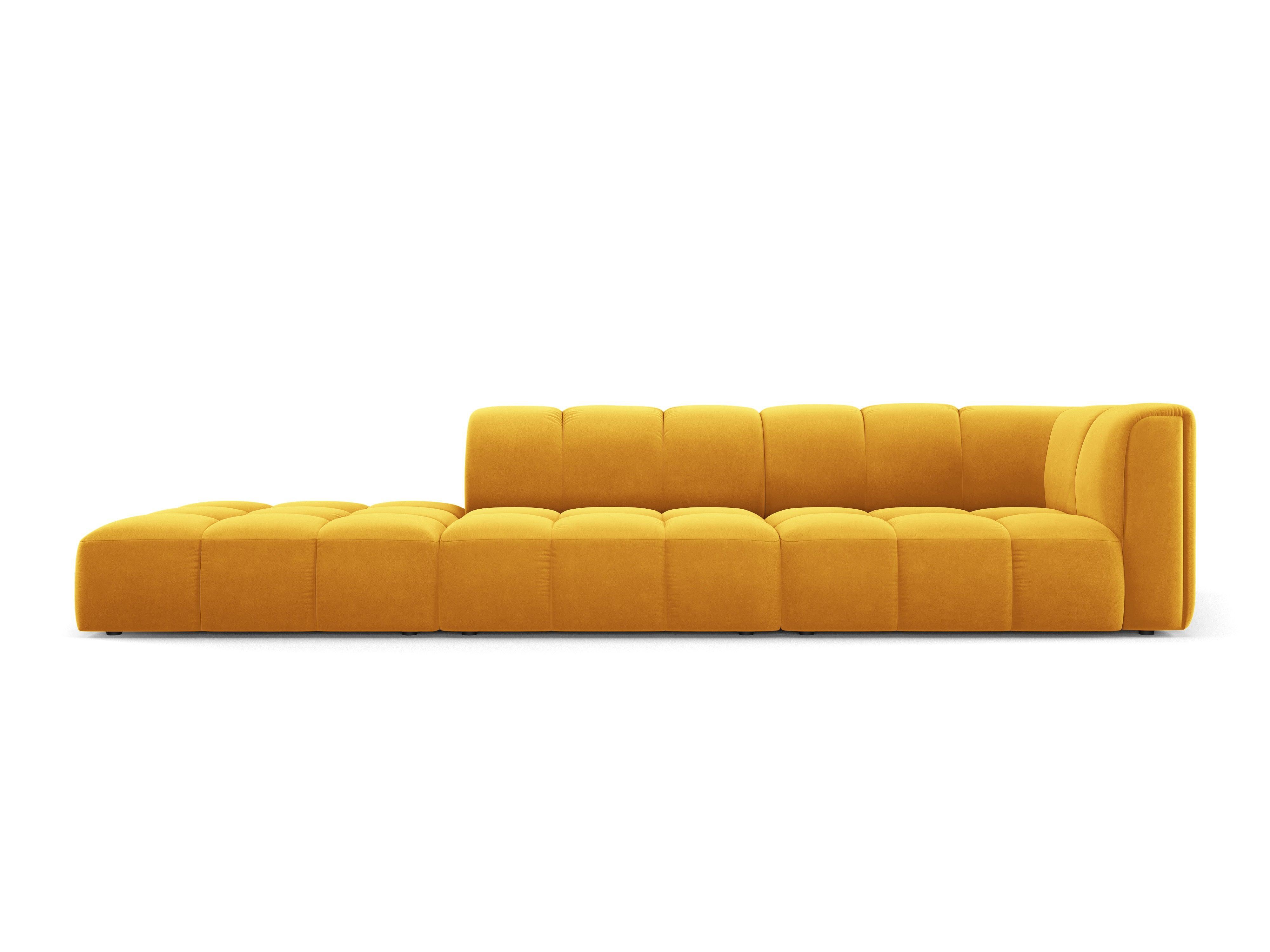 Sofa velvet left FRANCESCA yellow Milo Casa Eye on Design