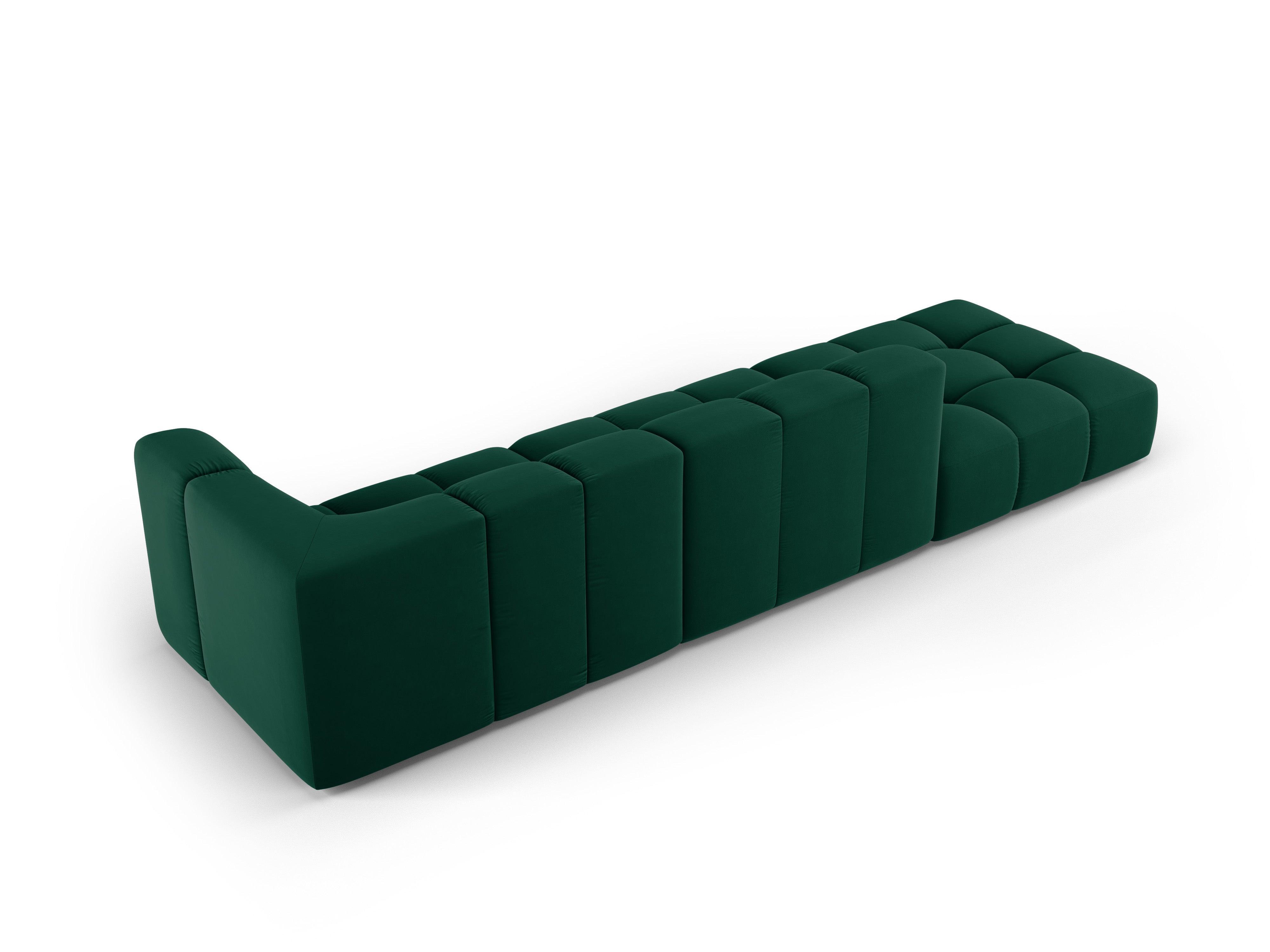 Sofa velvet left FRANCESCA bottled green Milo Casa Eye on Design