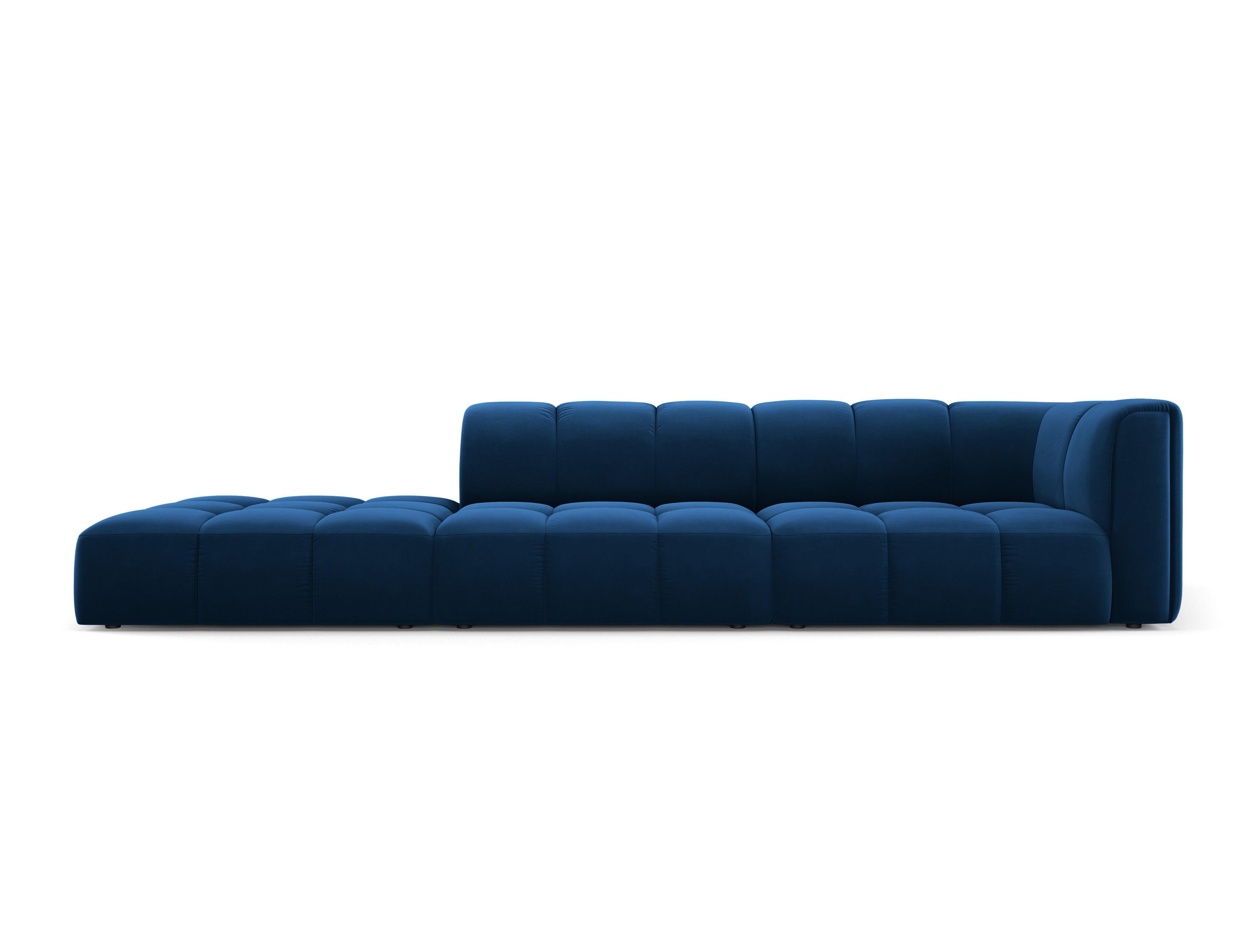 Sofa velvet left FRANCESCA royal blue Milo Casa Eye on Design