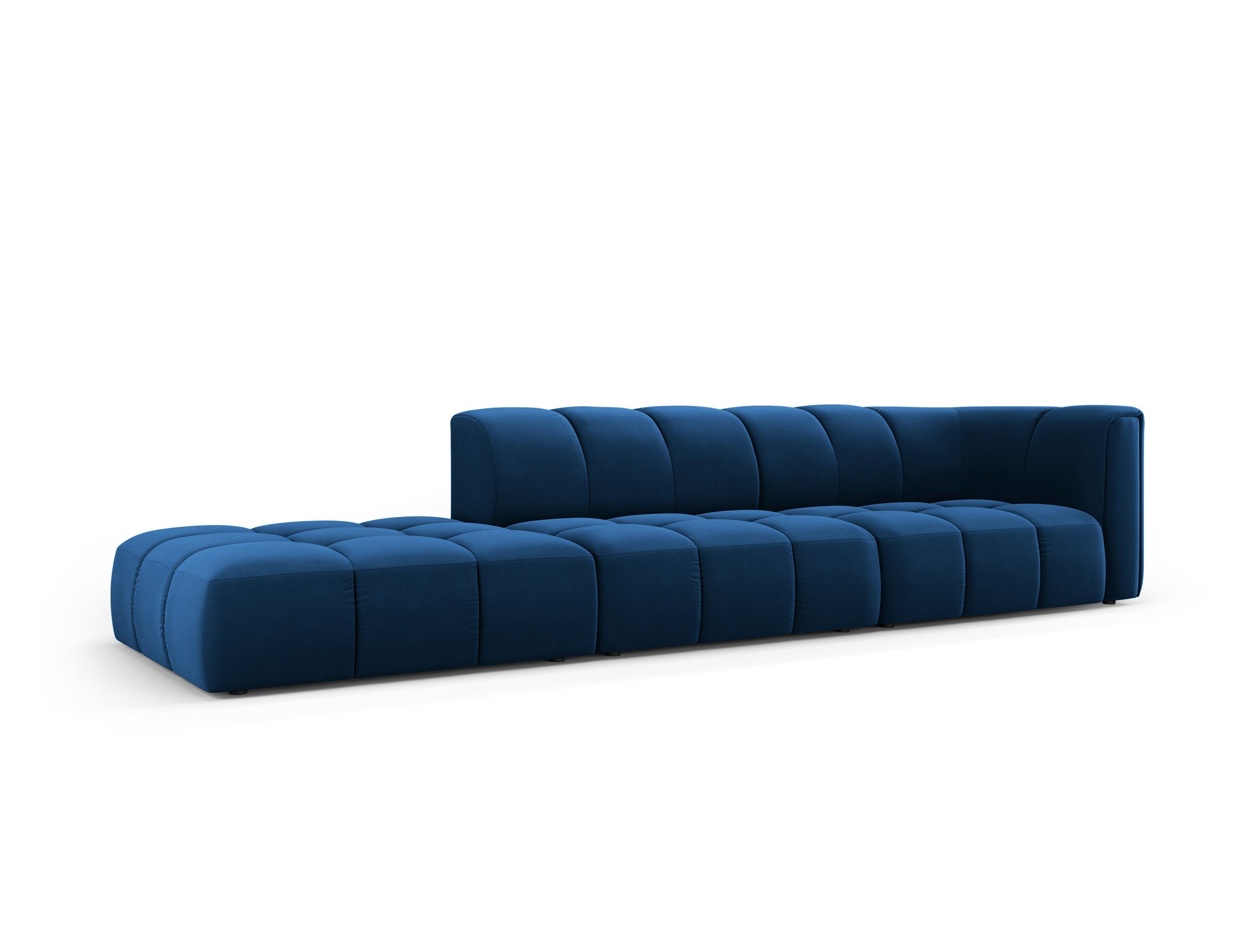 Sofa velvet left FRANCESCA royal blue Milo Casa Eye on Design