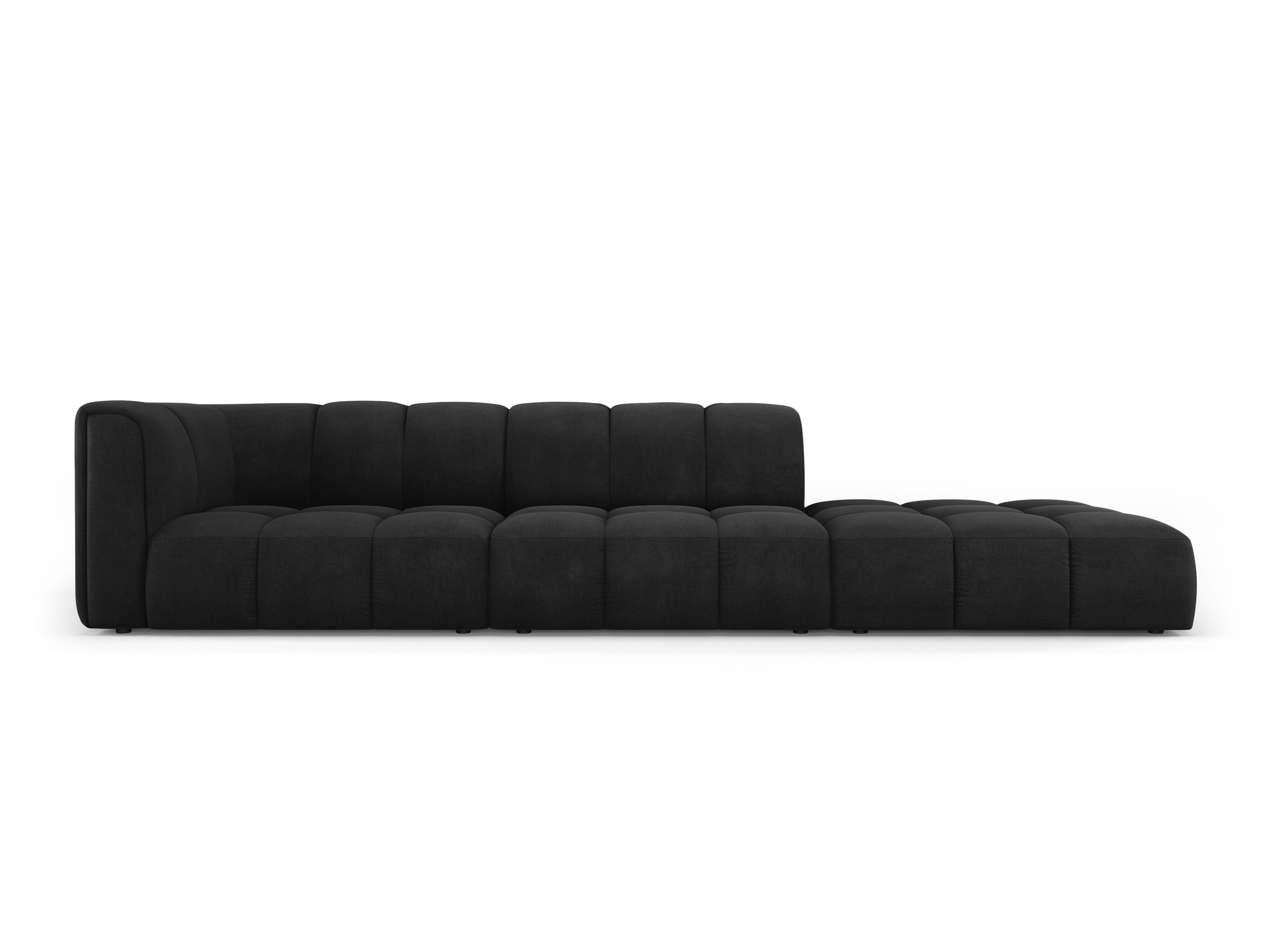 Sofa right FRANCESCA black chenille Milo Casa Eye on Design