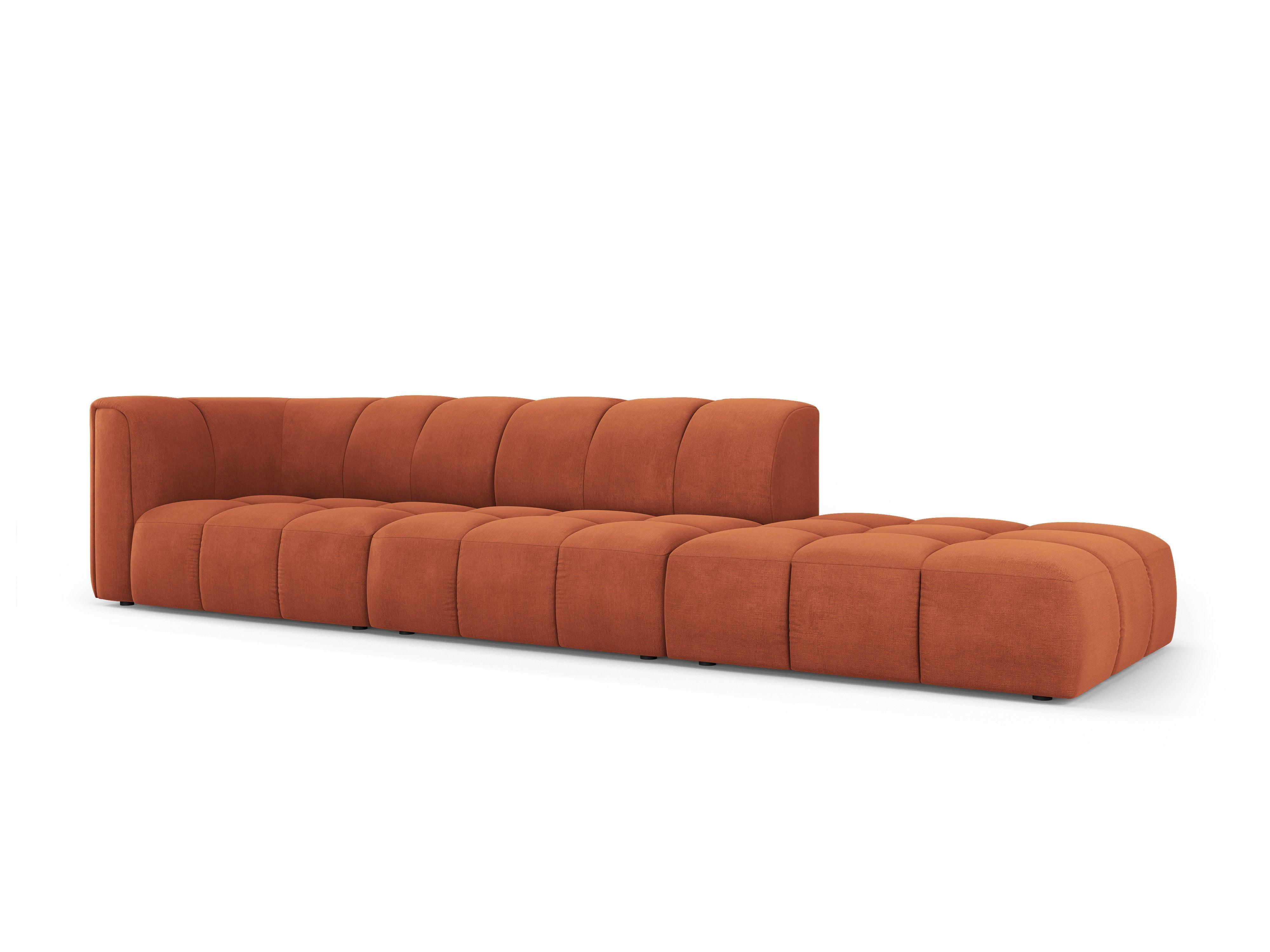 Sofa right FRANCESCA terracotta chenille Milo Casa Eye on Design