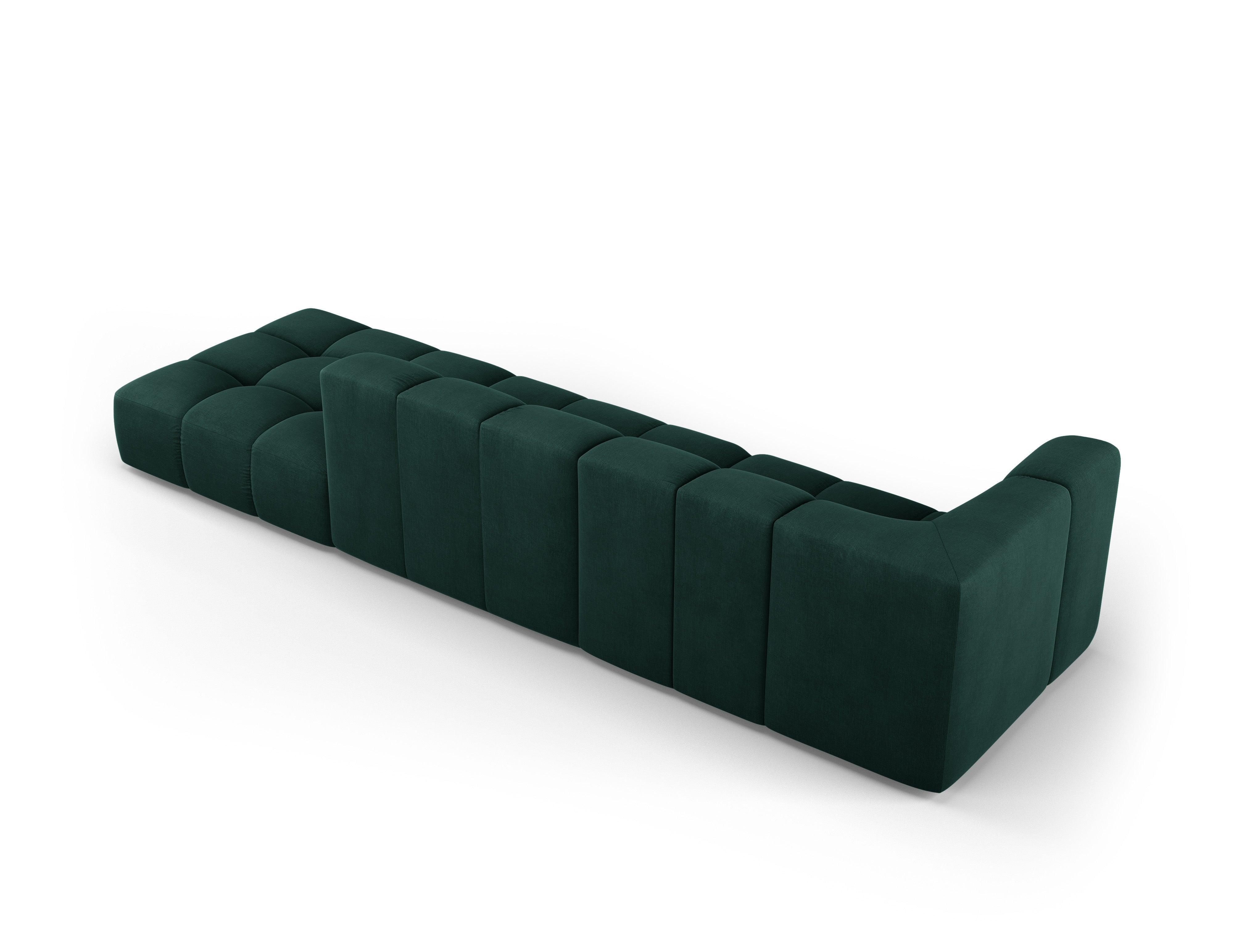 Sofa right FRANCESCA bottle green chenille Milo Casa Eye on Design