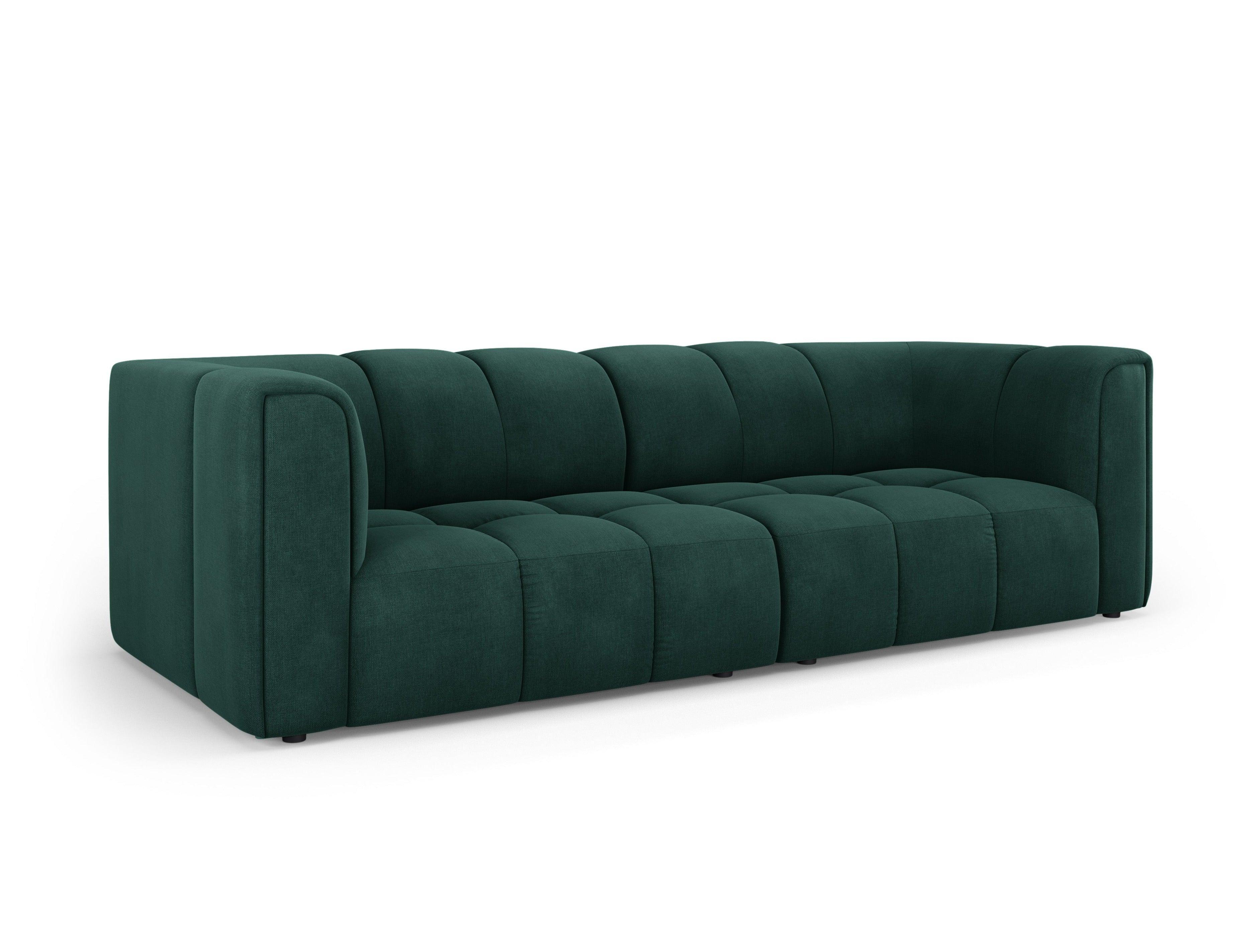 FRANCESCA 3 seater sofa bottle green chenille Milo Casa Eye on Design