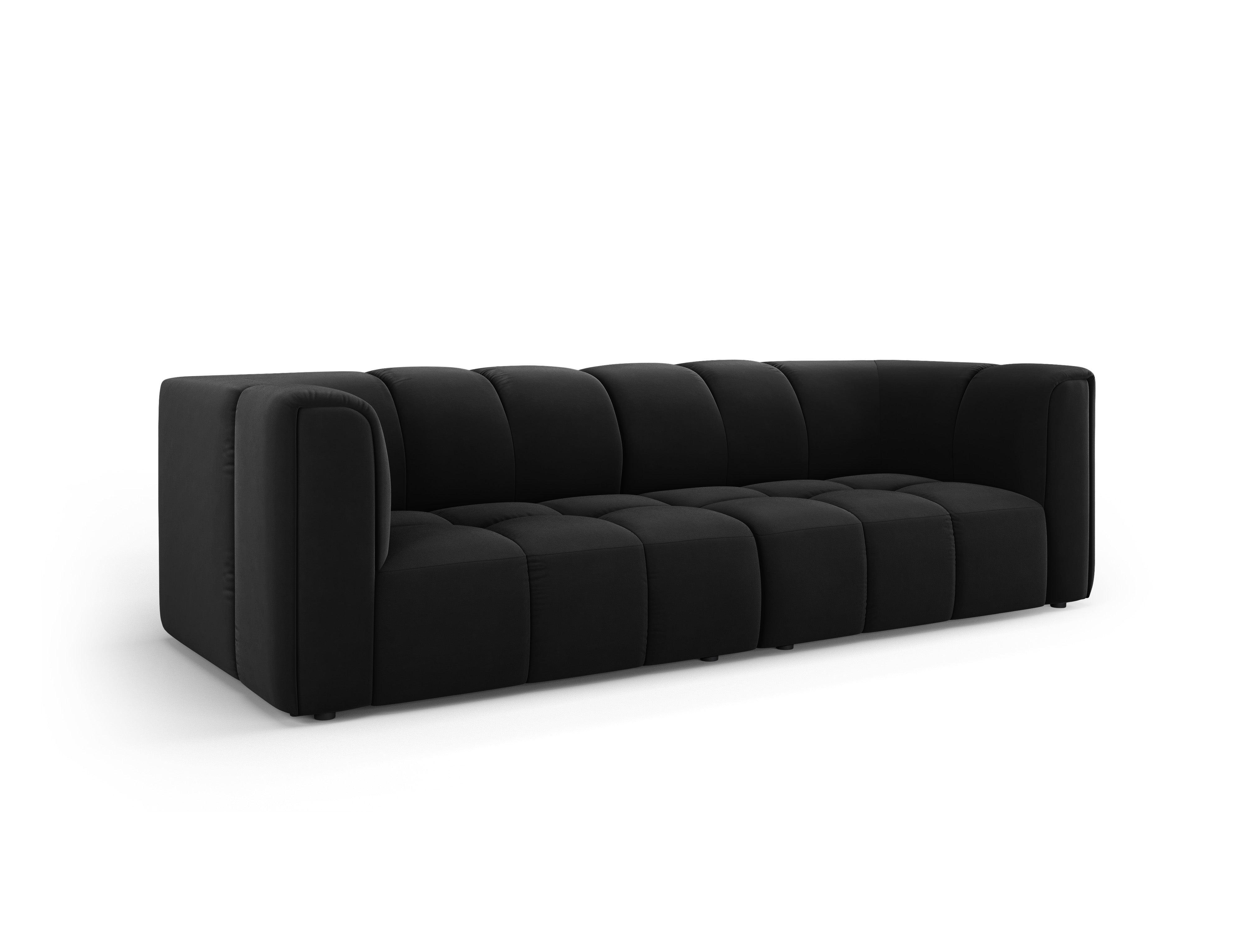 FRANCESCA 3 seater velvet sofa black Milo Casa Eye on Design