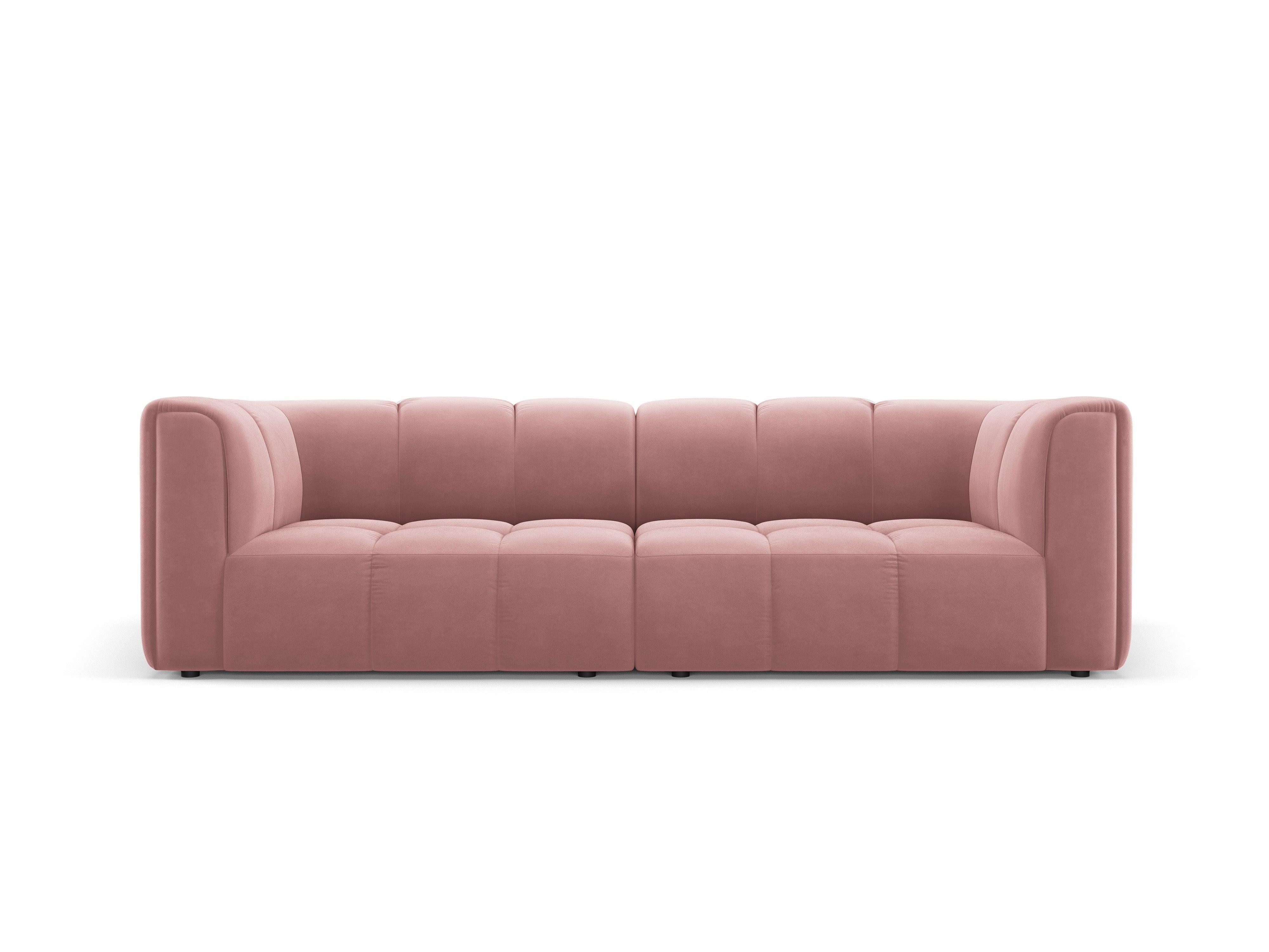 Velvet 3 seater sofa FRANCESCA pink Milo Casa Eye on Design