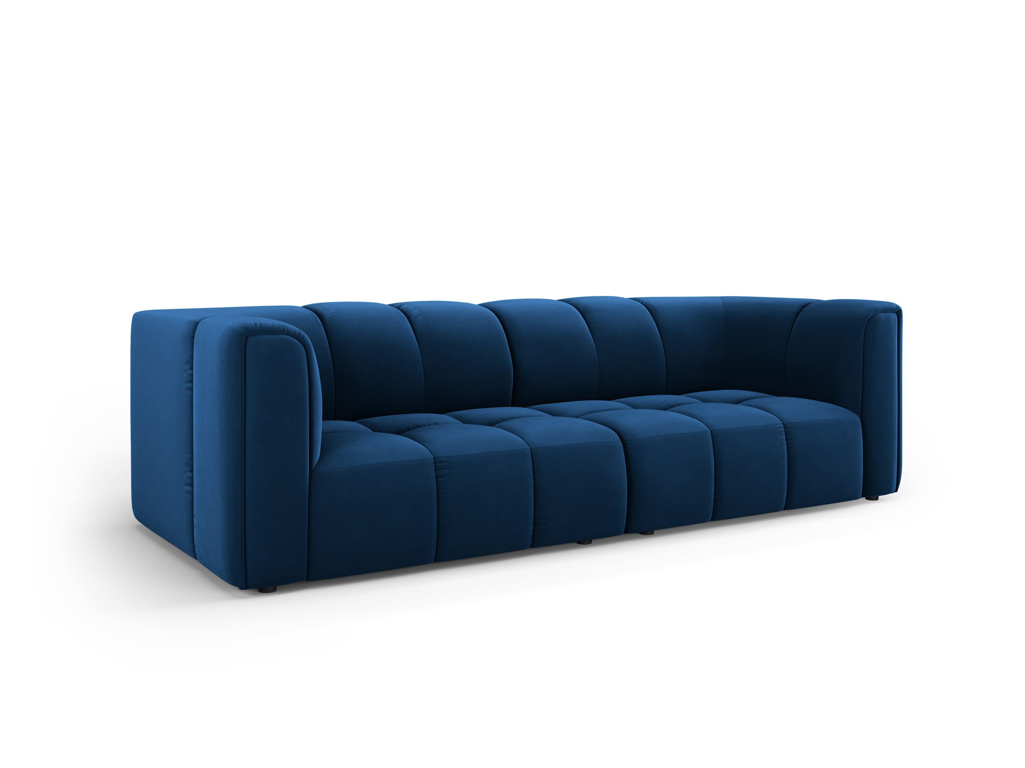 Velvet 3 seater sofa FRANCESCA royal blue Milo Casa Eye on Design