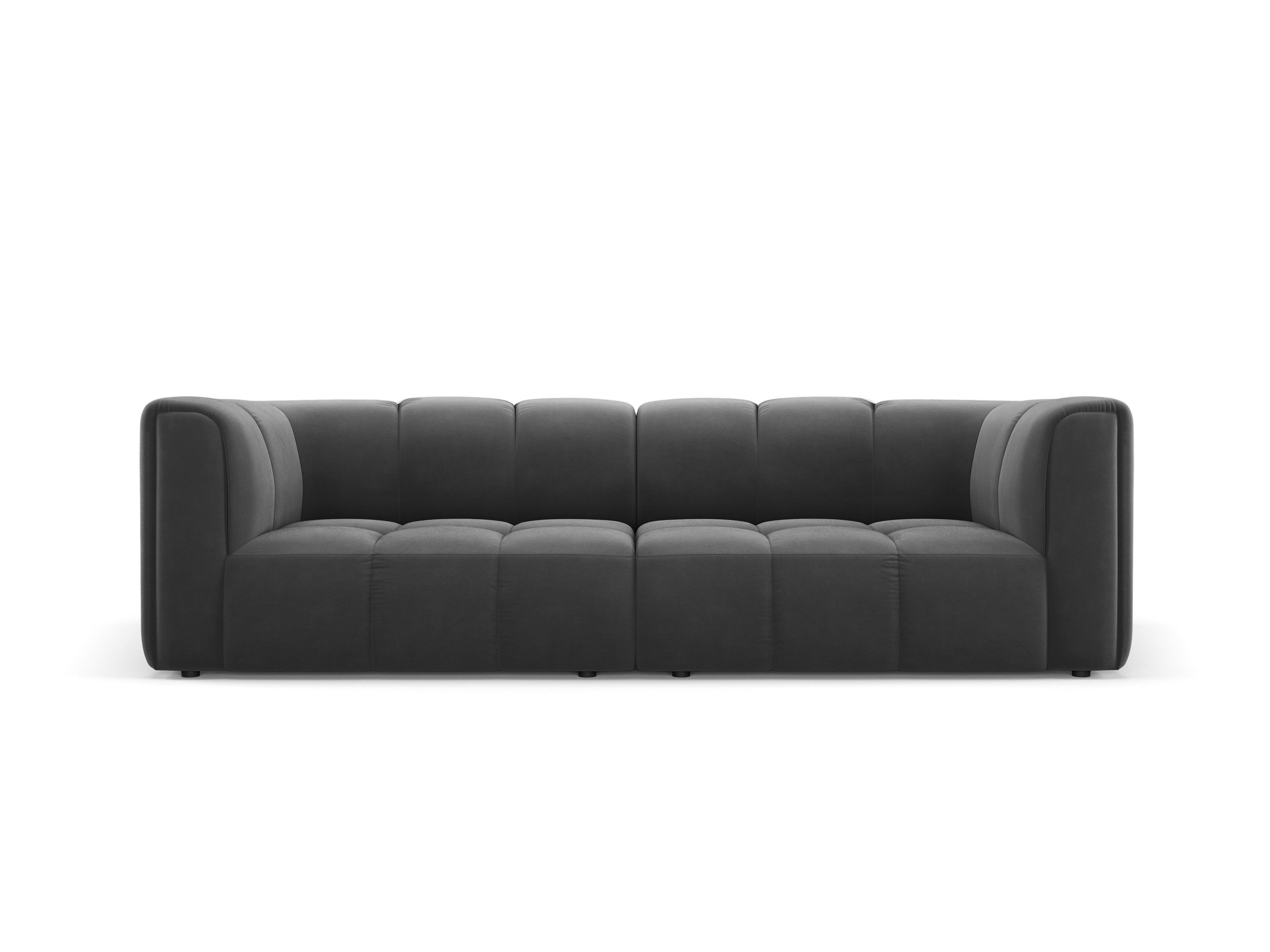 Velvet 3 seater sofa FRANCESCA grey Milo Casa Eye on Design