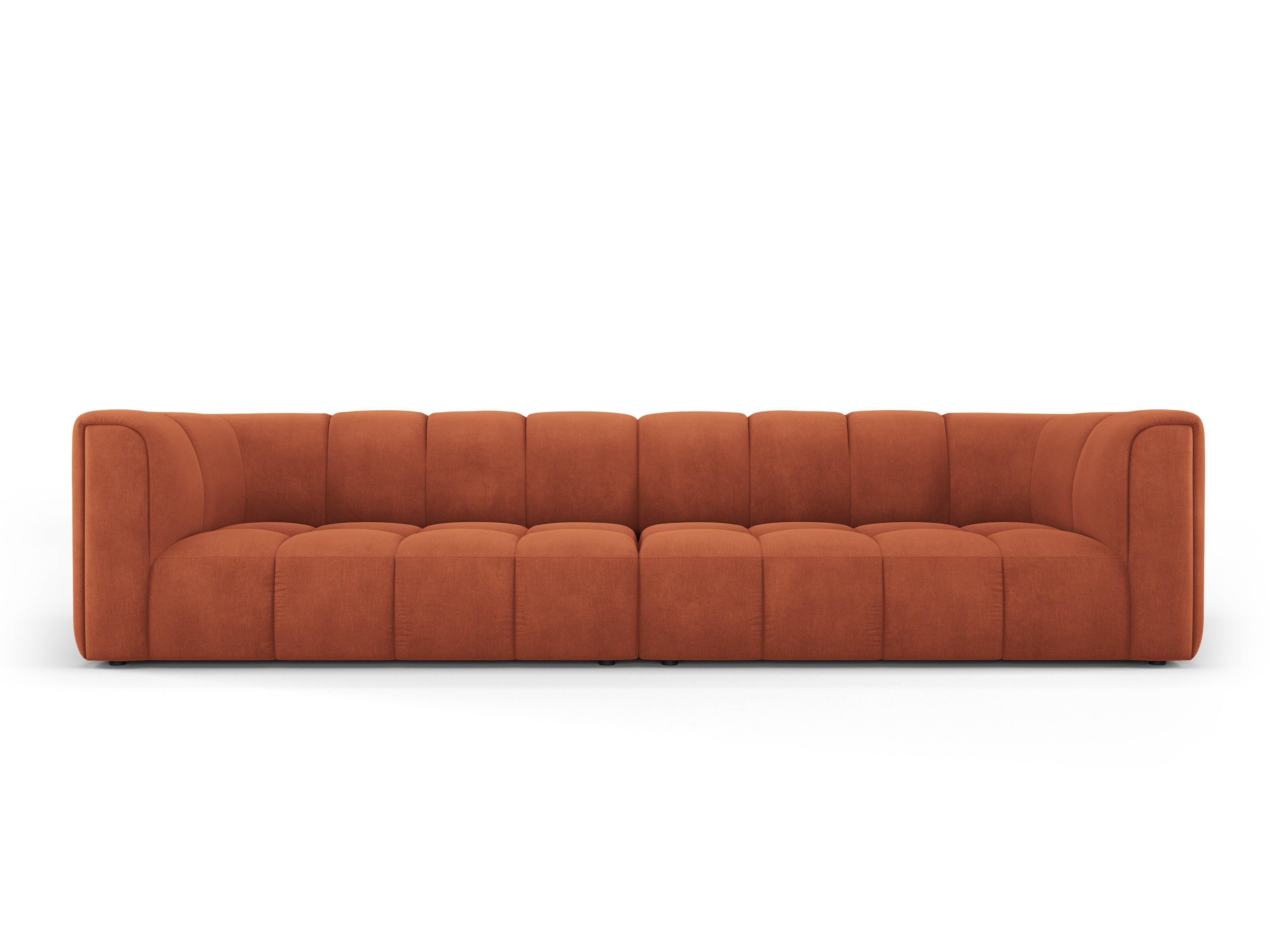 4-seater sofa FRANCESCA terracotta chenille Milo Casa Eye on Design