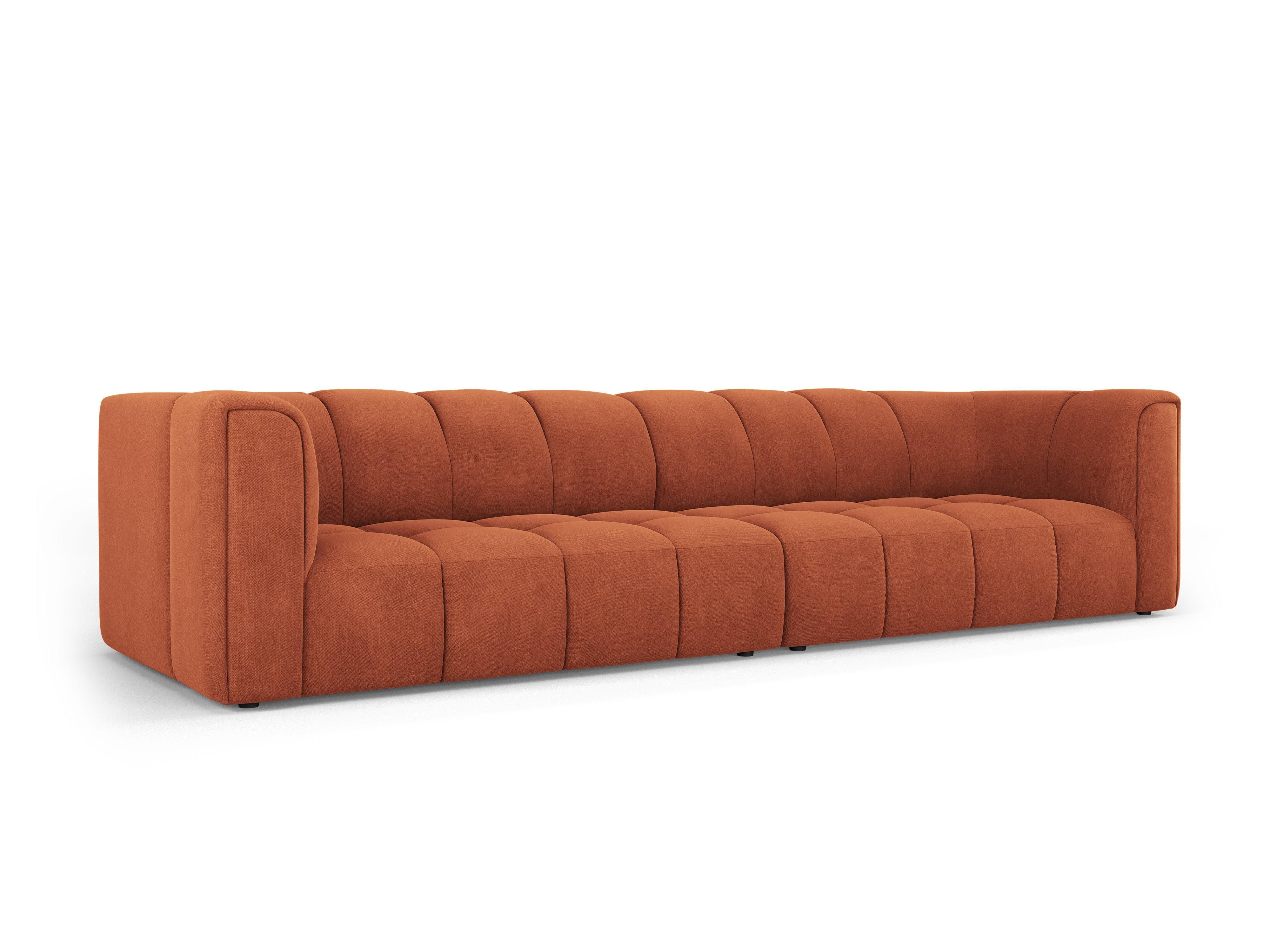 4-seater sofa FRANCESCA terracotta chenille Milo Casa Eye on Design