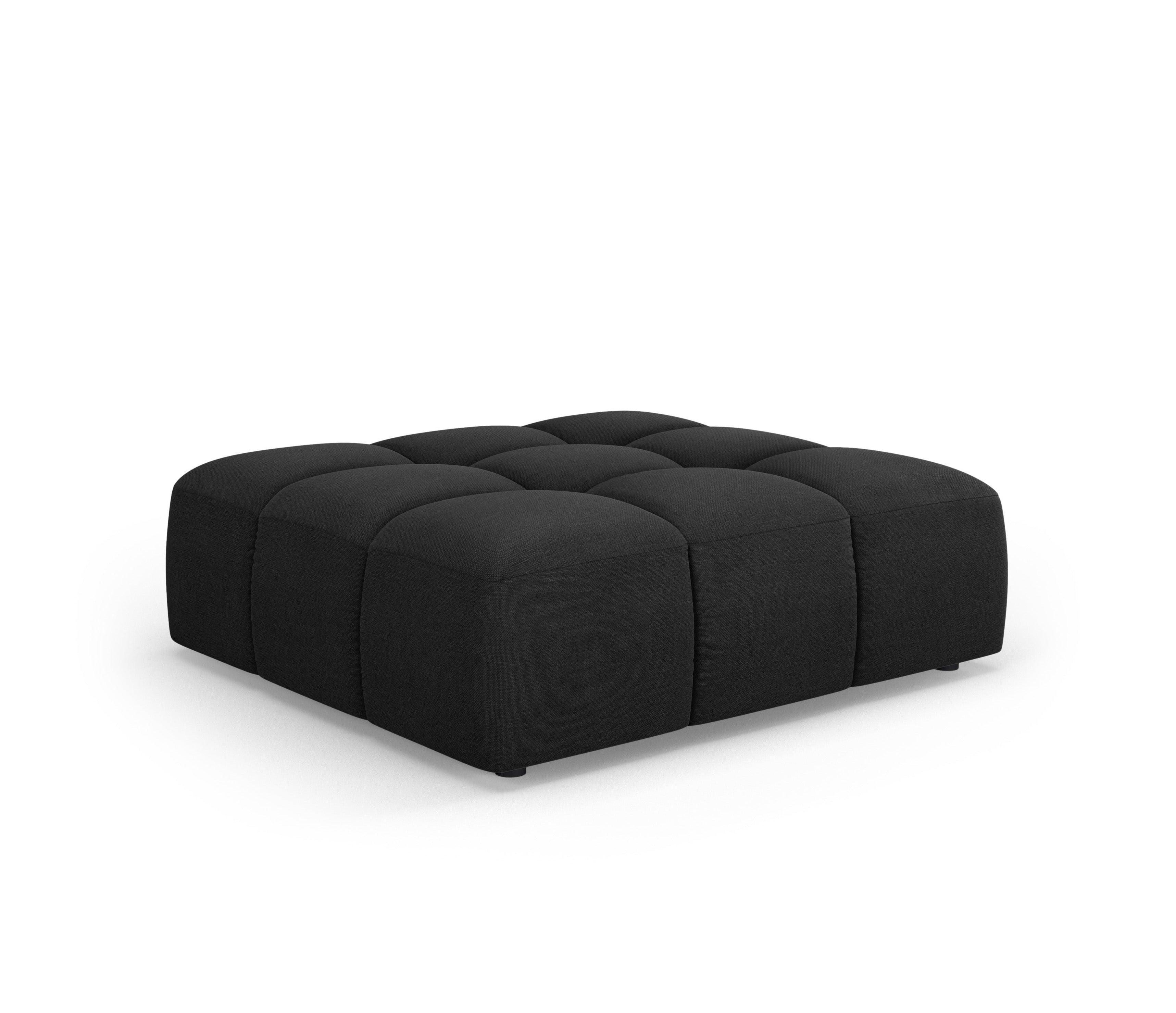 FRANCESCA pouf black chenille Milo Casa Eye on Design