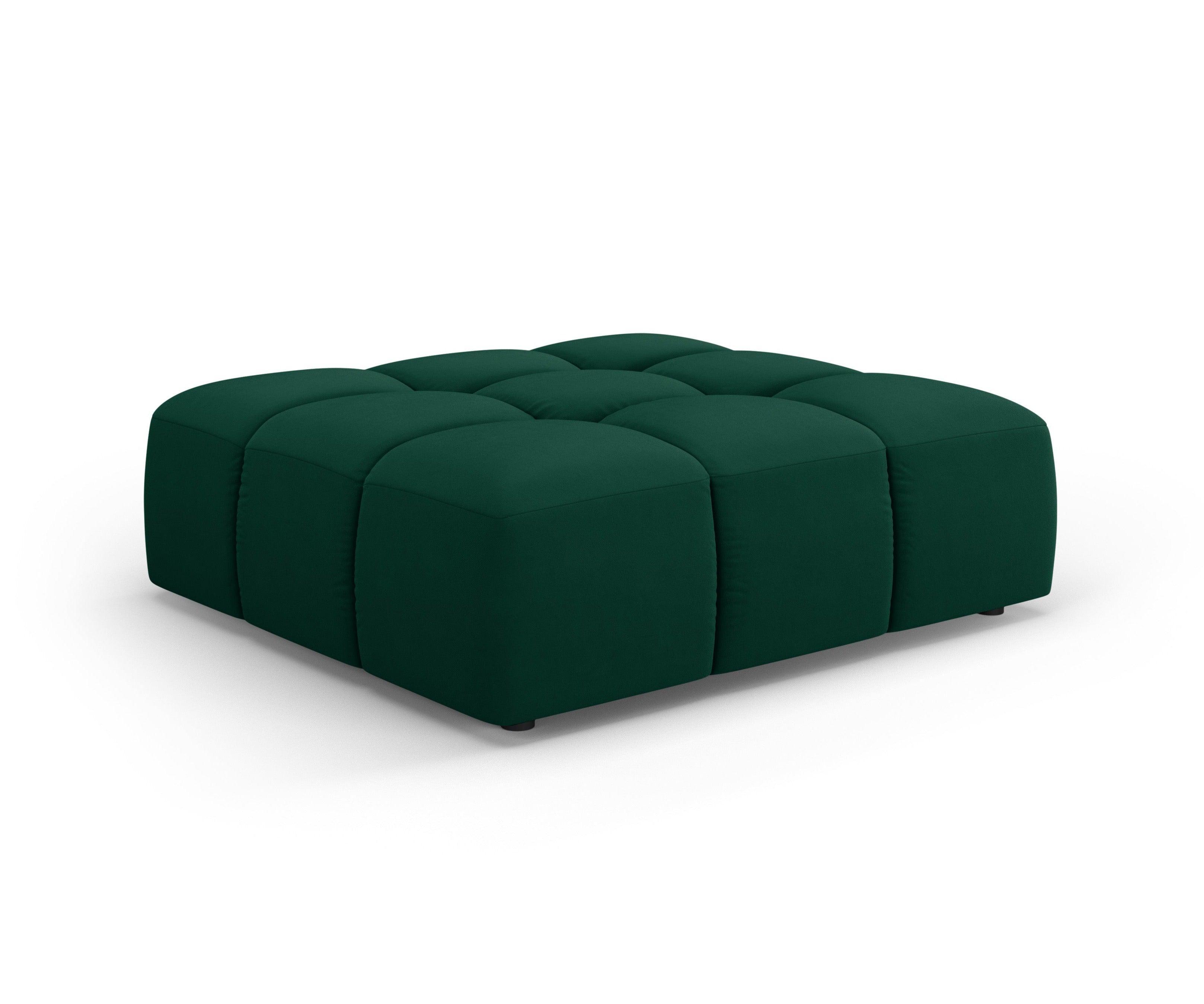 FRANCESCA velvet pouffe bottle green Milo Casa Eye on Design