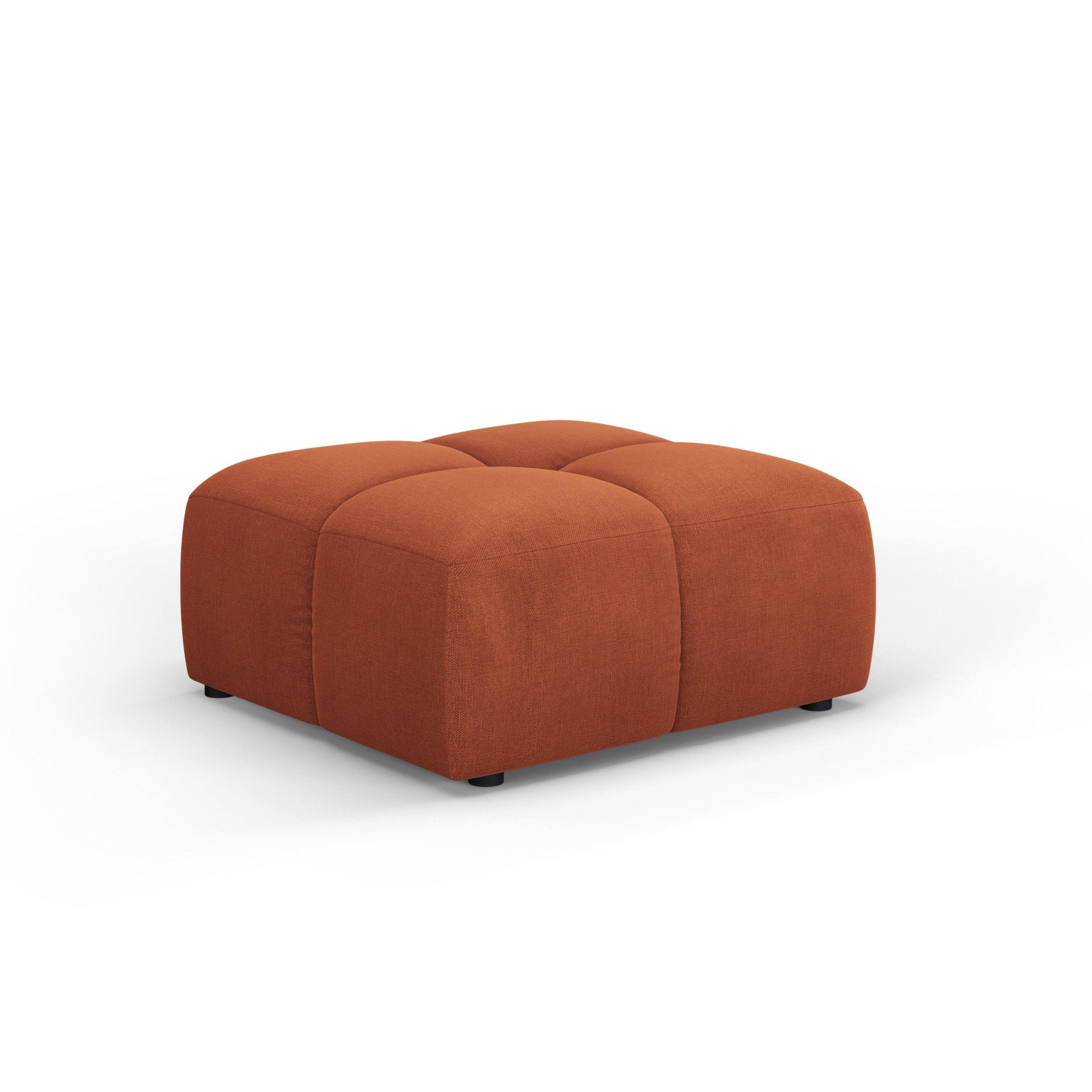 Footstool FRANCESCA terracotta chenille Milo Casa Eye on Design