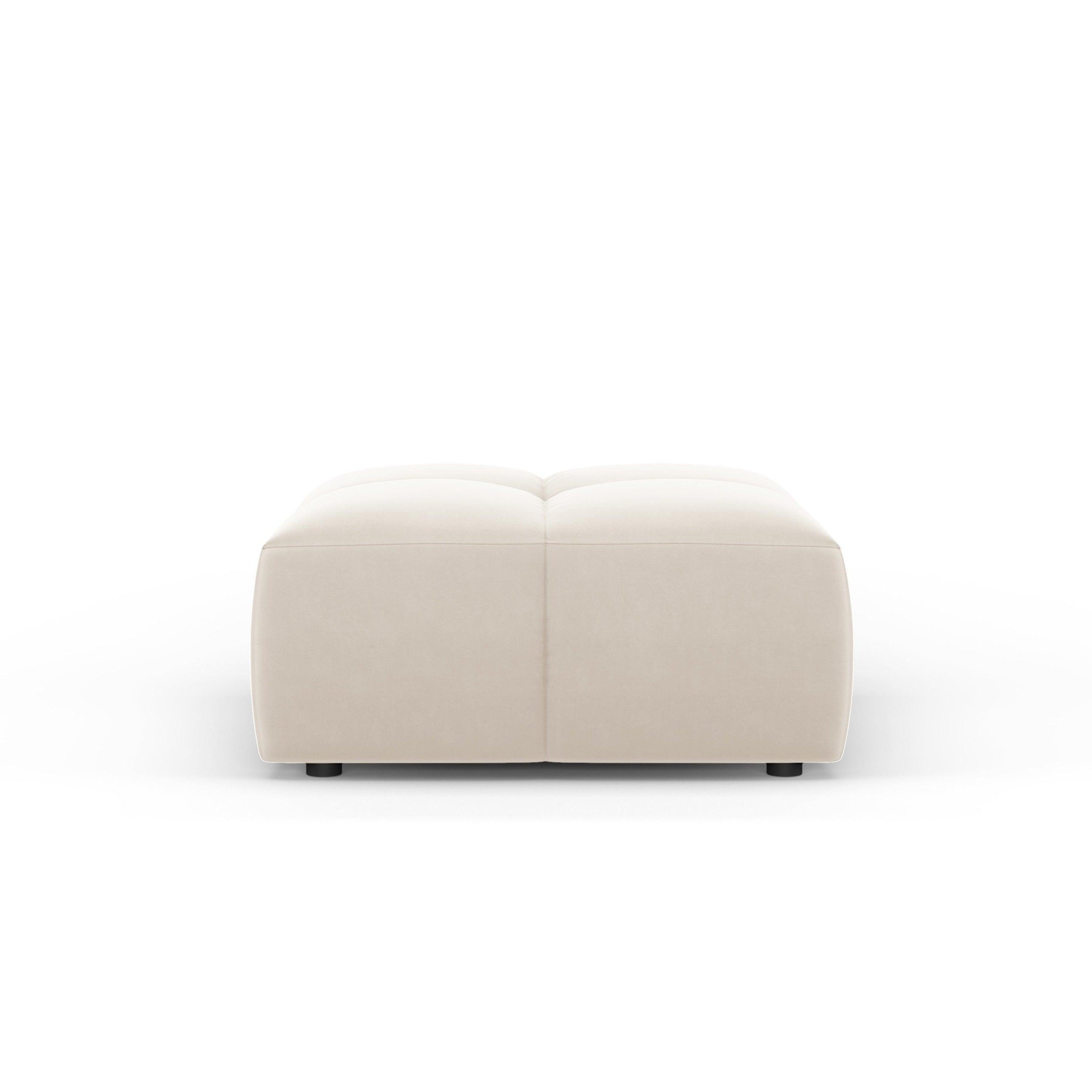 FRANCESCA velvet footstool light beige Milo Casa Eye on Design