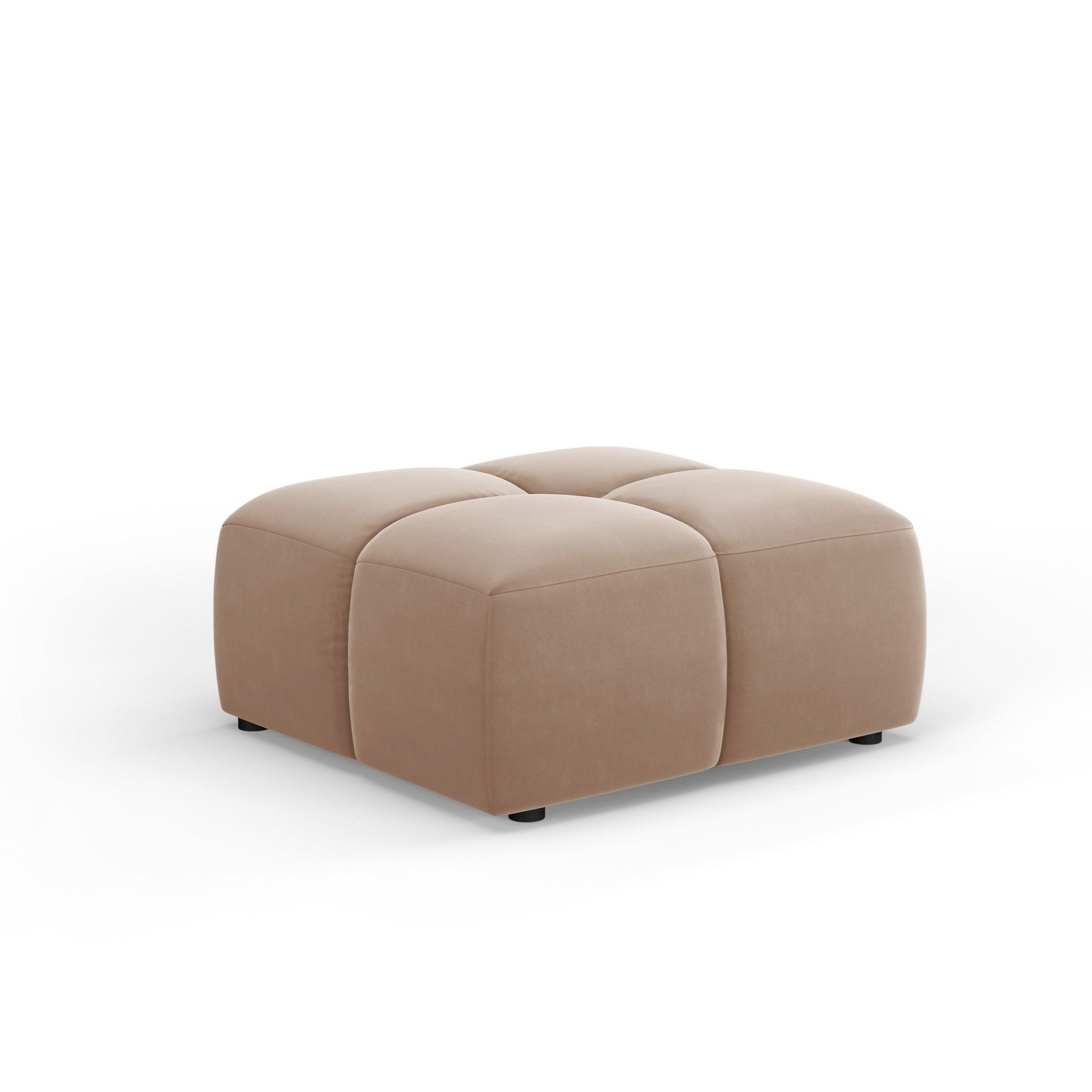 FRANCESCA velvet footstool beige Milo Casa Eye on Design