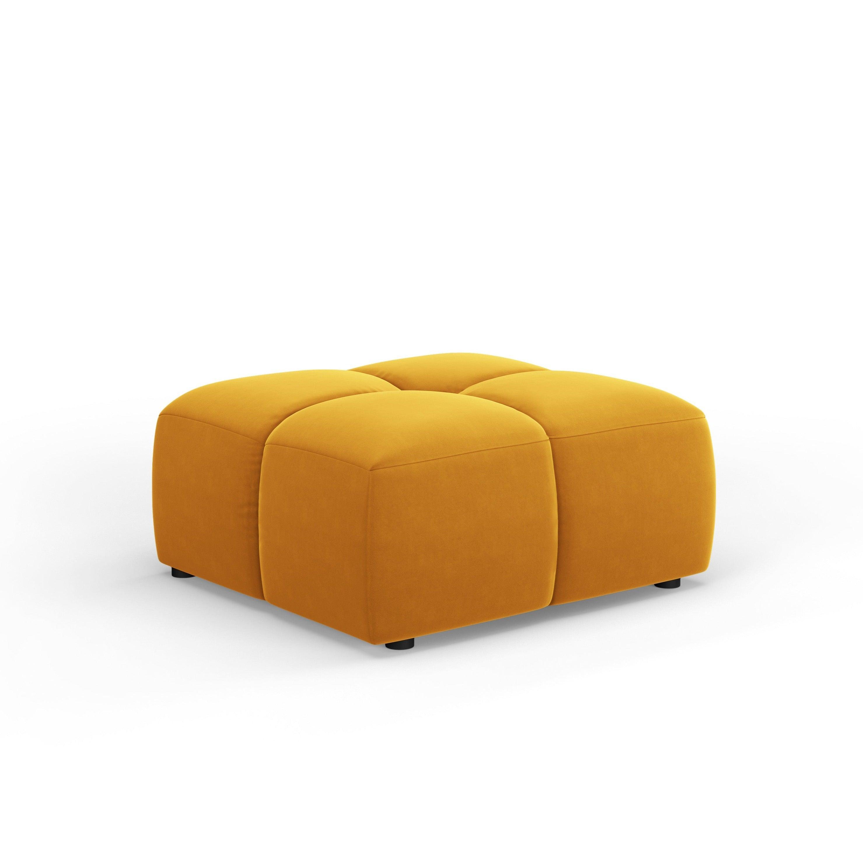 FRANCESCA velvet footstool yellow Milo Casa Eye on Design