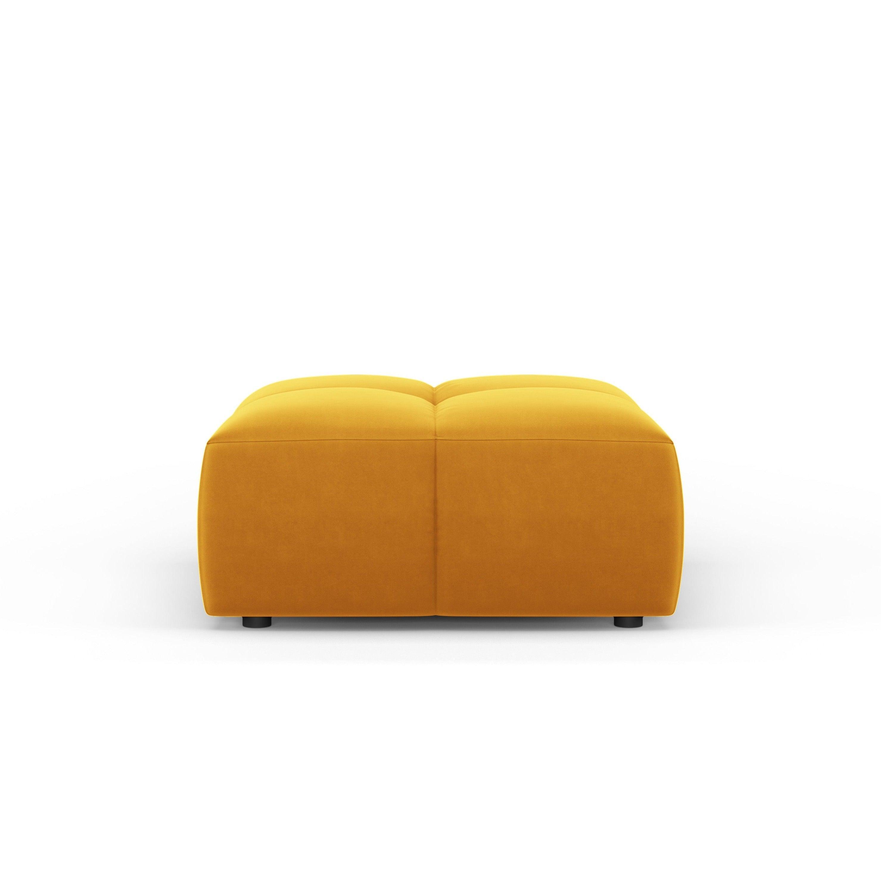 FRANCESCA velvet footstool yellow Milo Casa Eye on Design