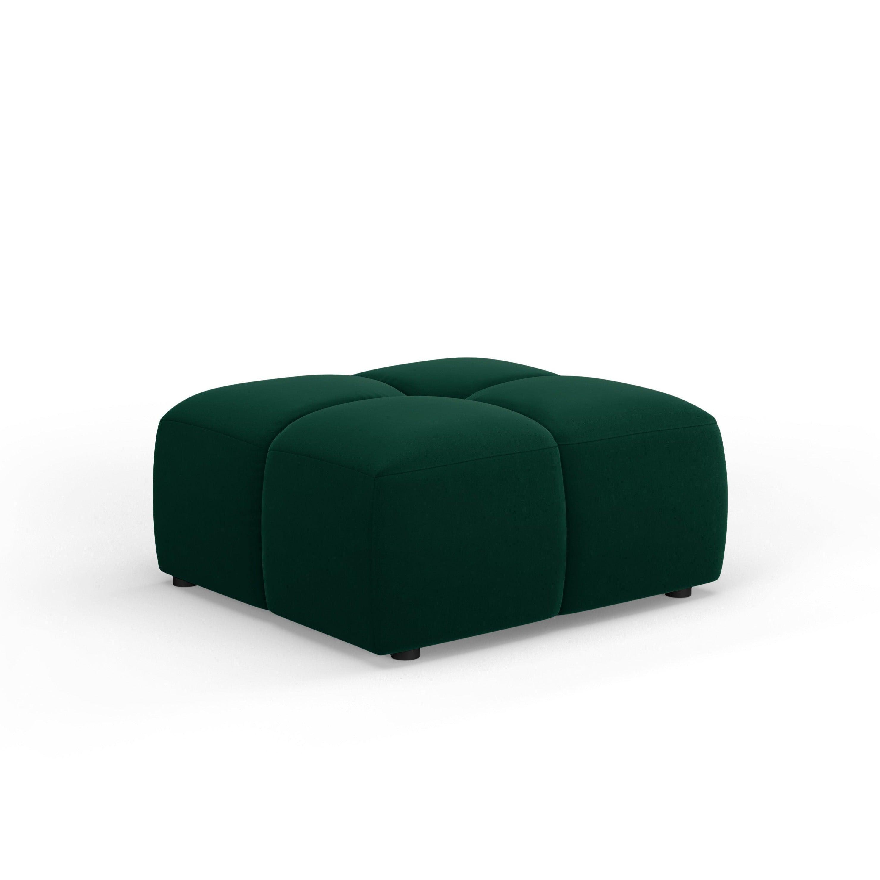 FRANCESCA velvet footstool bottle green Milo Casa Eye on Design