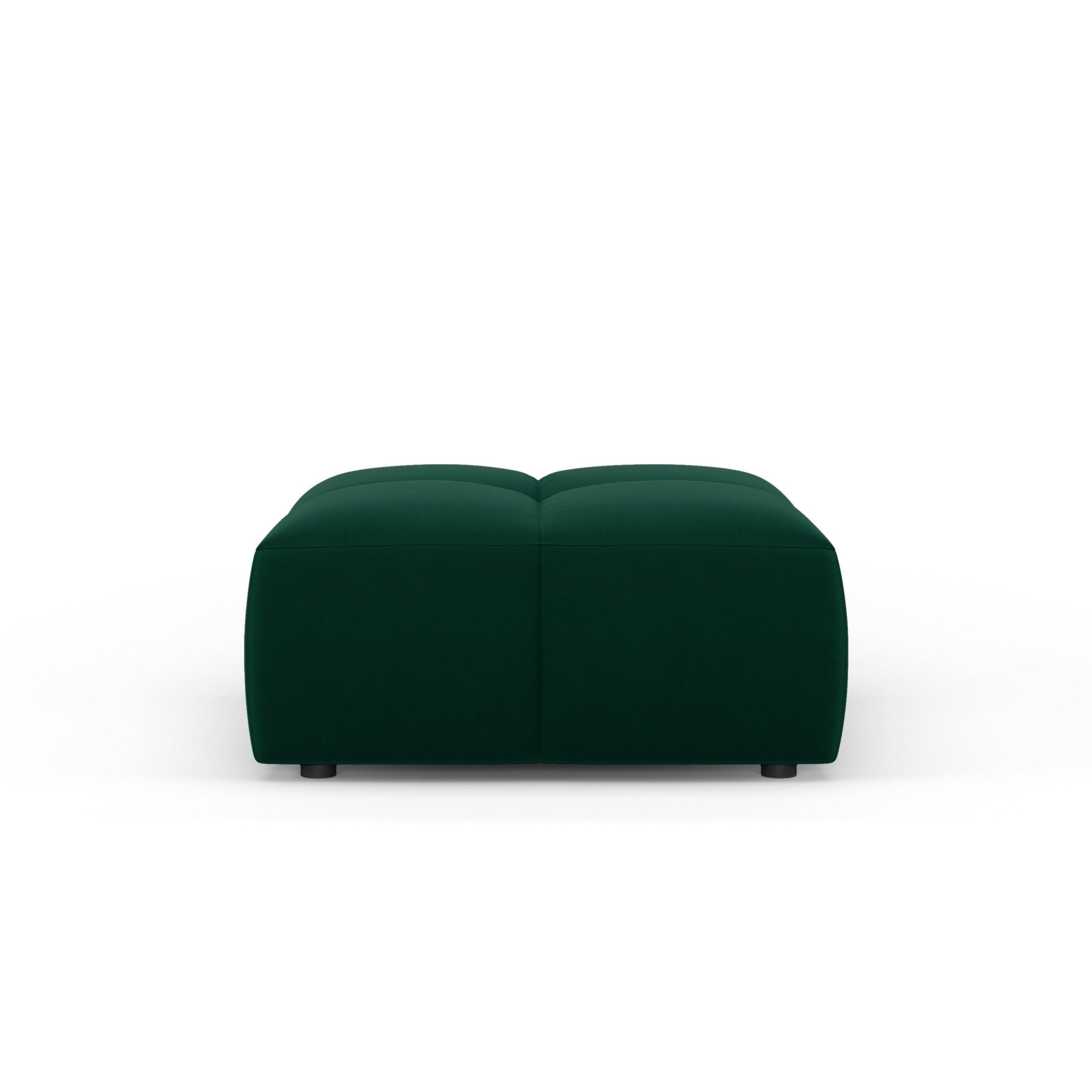 FRANCESCA velvet footstool bottled green Milo Casa Eye on Design