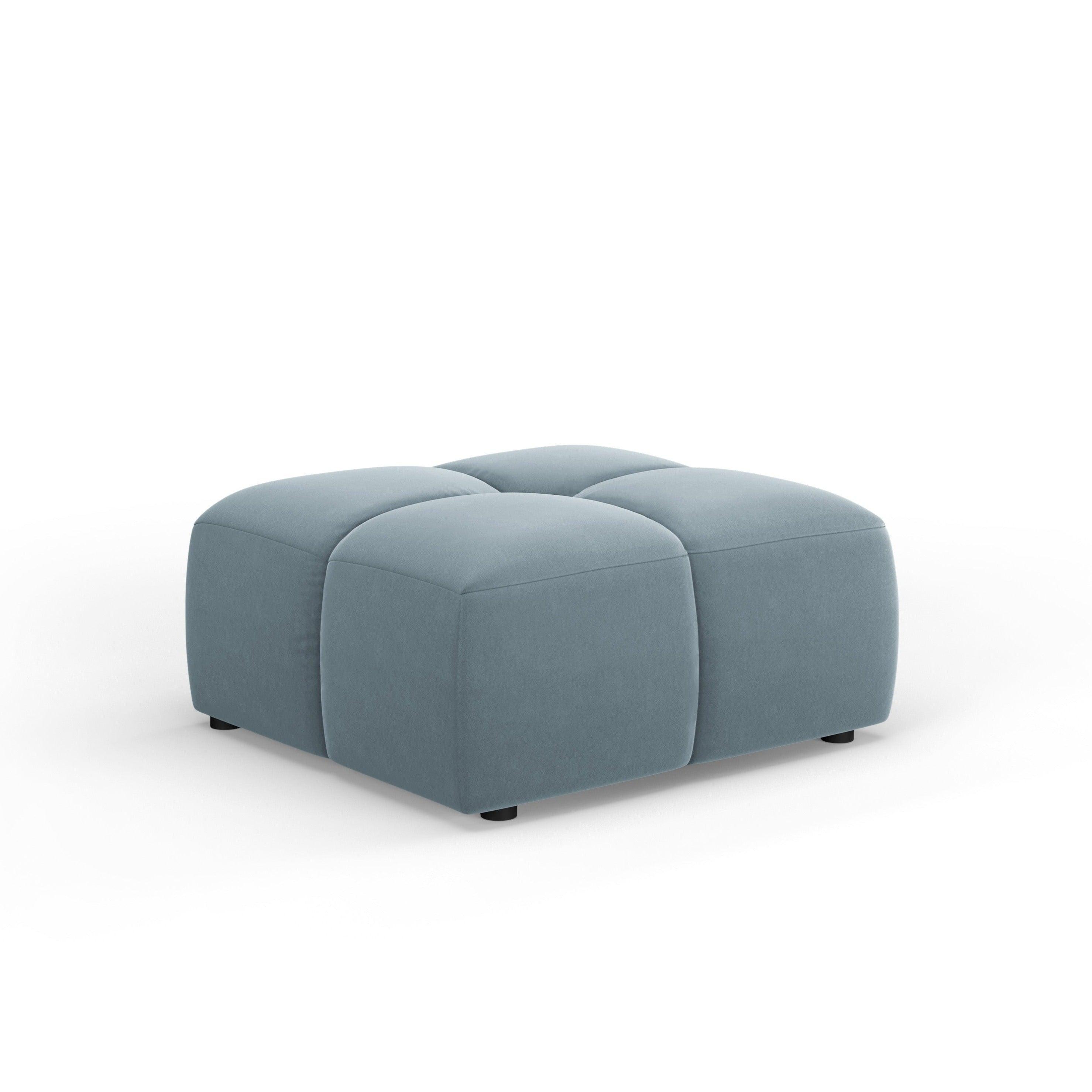 FRANCESCA velvet footstool light blue Milo Casa Eye on Design