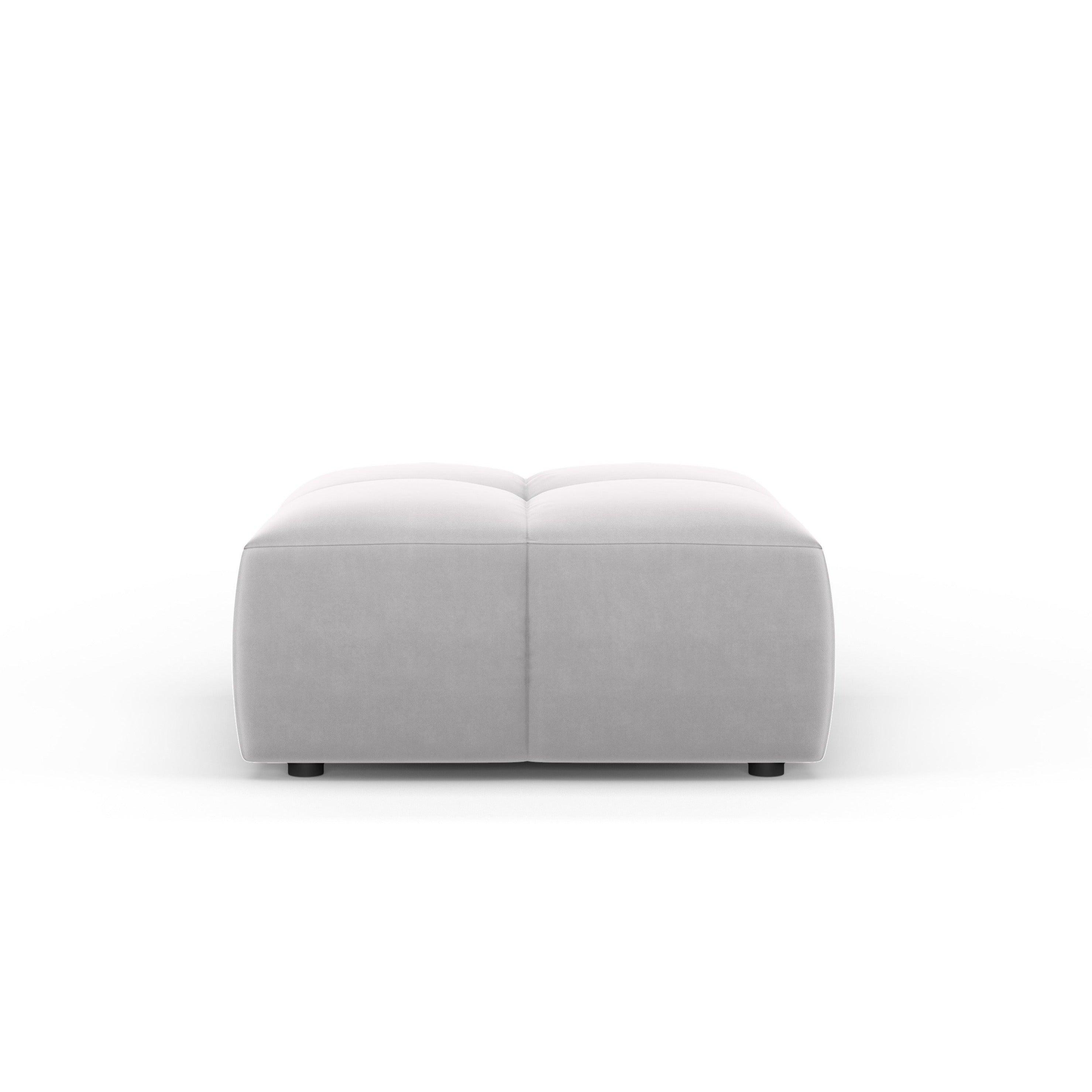 FRANCESCA velvet footstool silver Milo Casa Eye on Design