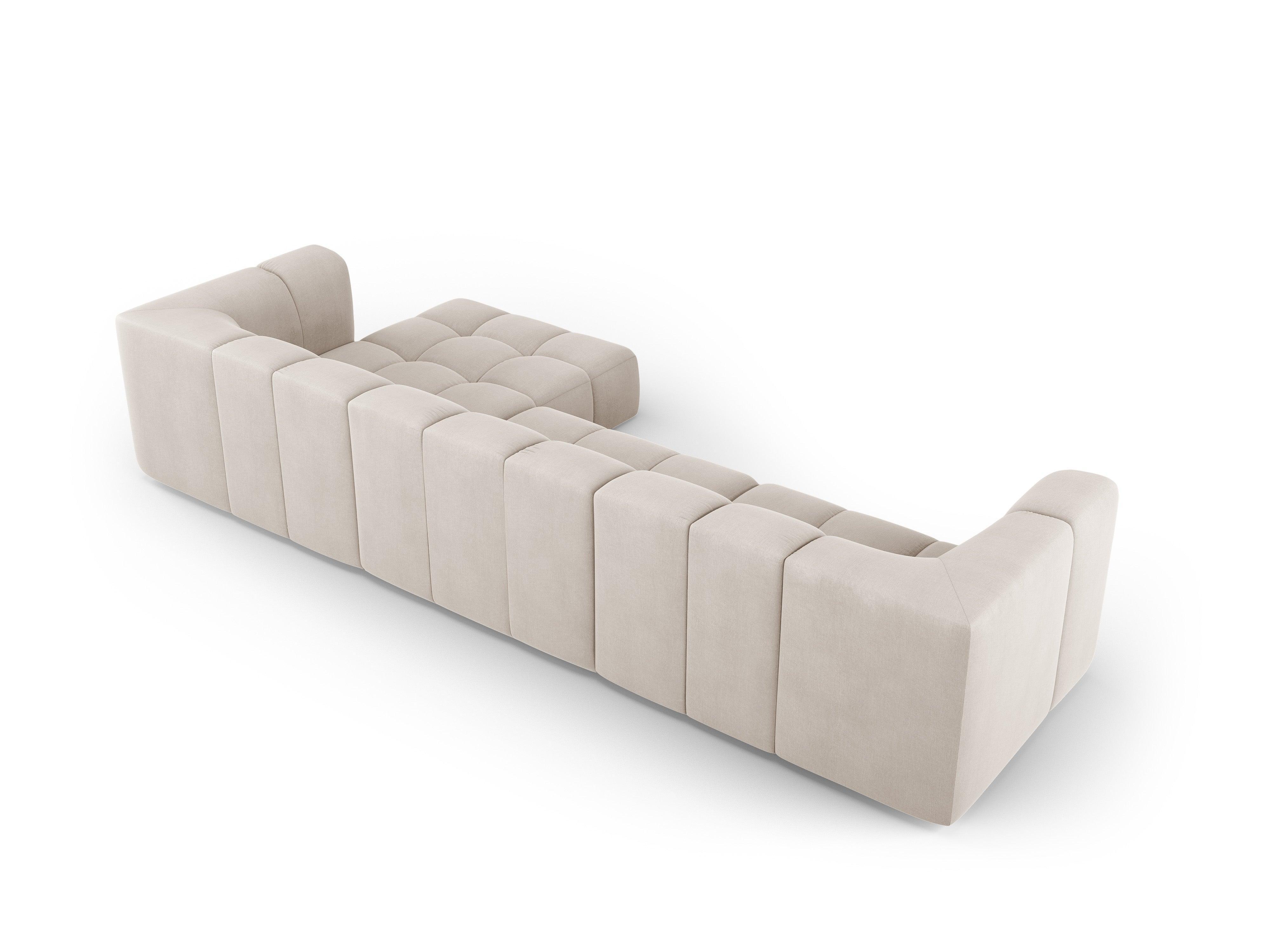 Corner sofa 5 seater right side FRANCESCA beige chenille Milo Casa Eye on Design