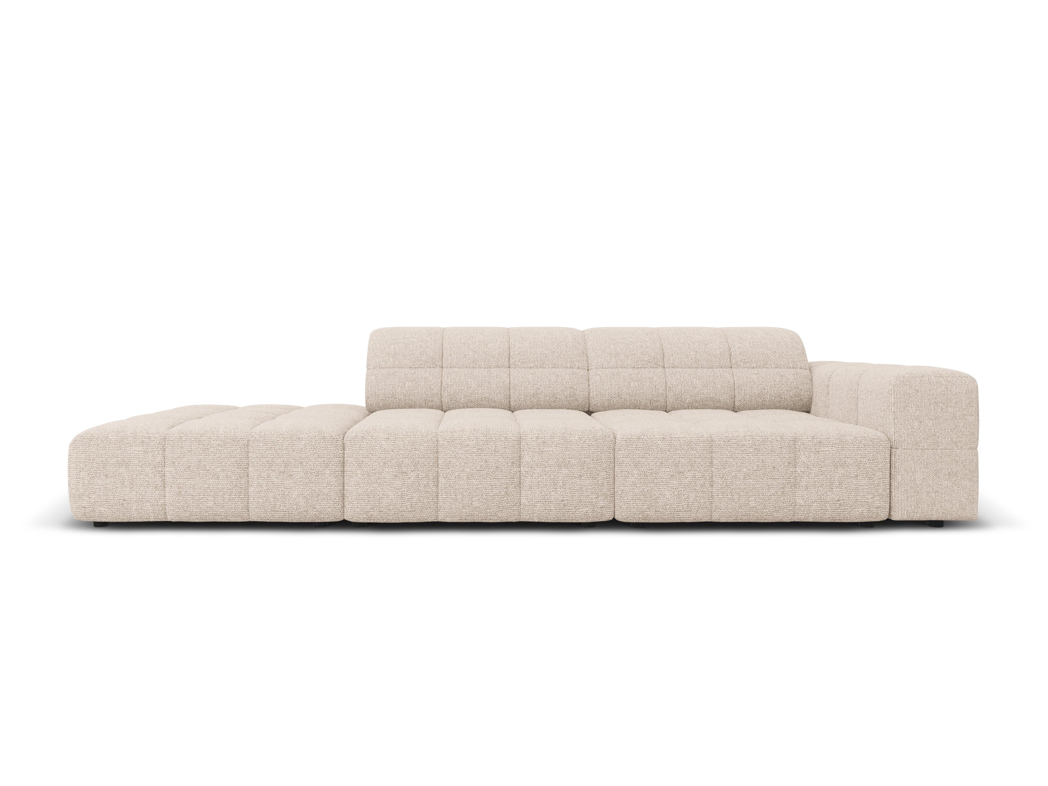 Sofa left 3 seater CHICAGO beige chenille Cosmopolitan Design Eye on Design