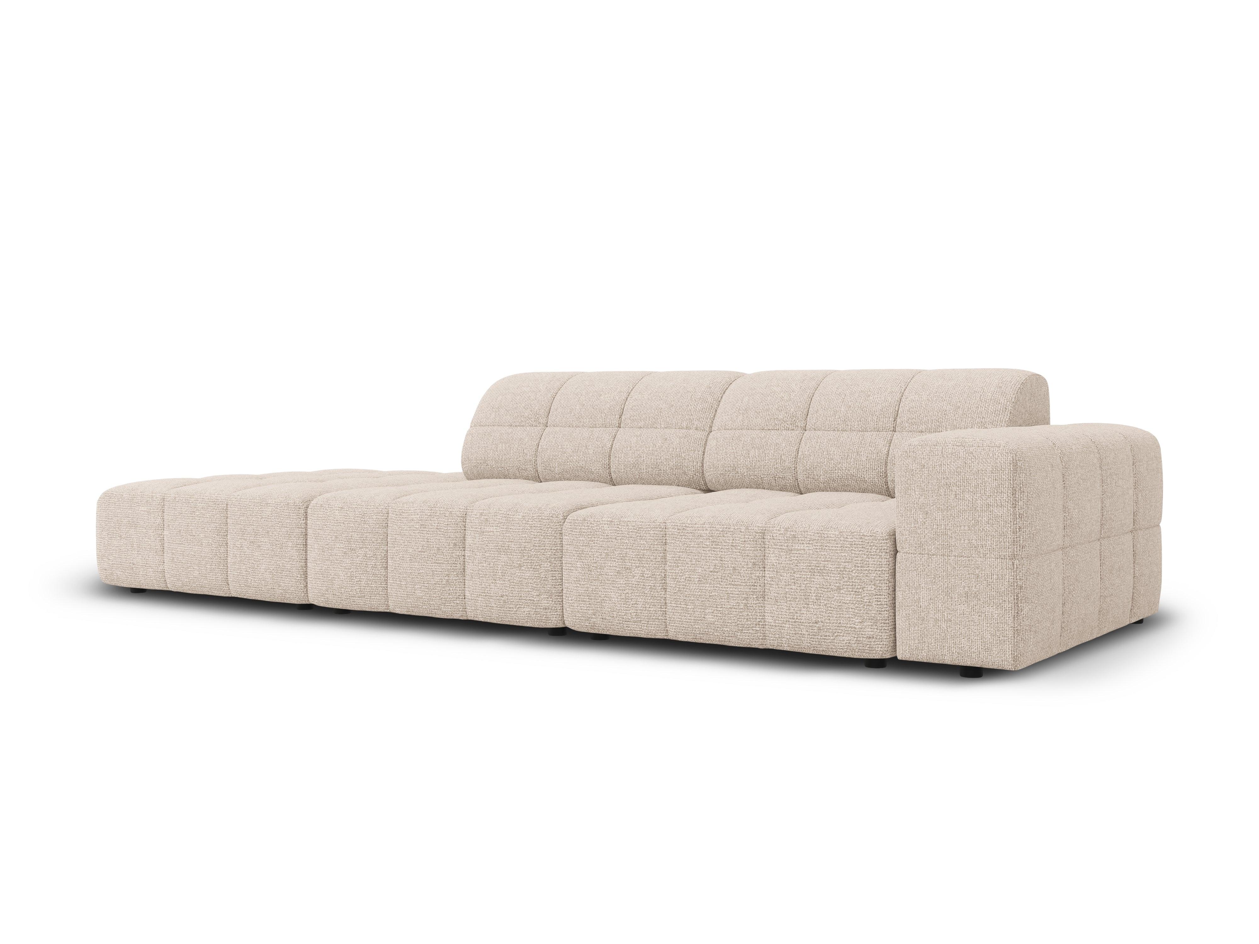 Sofa left 3 seater CHICAGO beige chenille Cosmopolitan Design Eye on Design