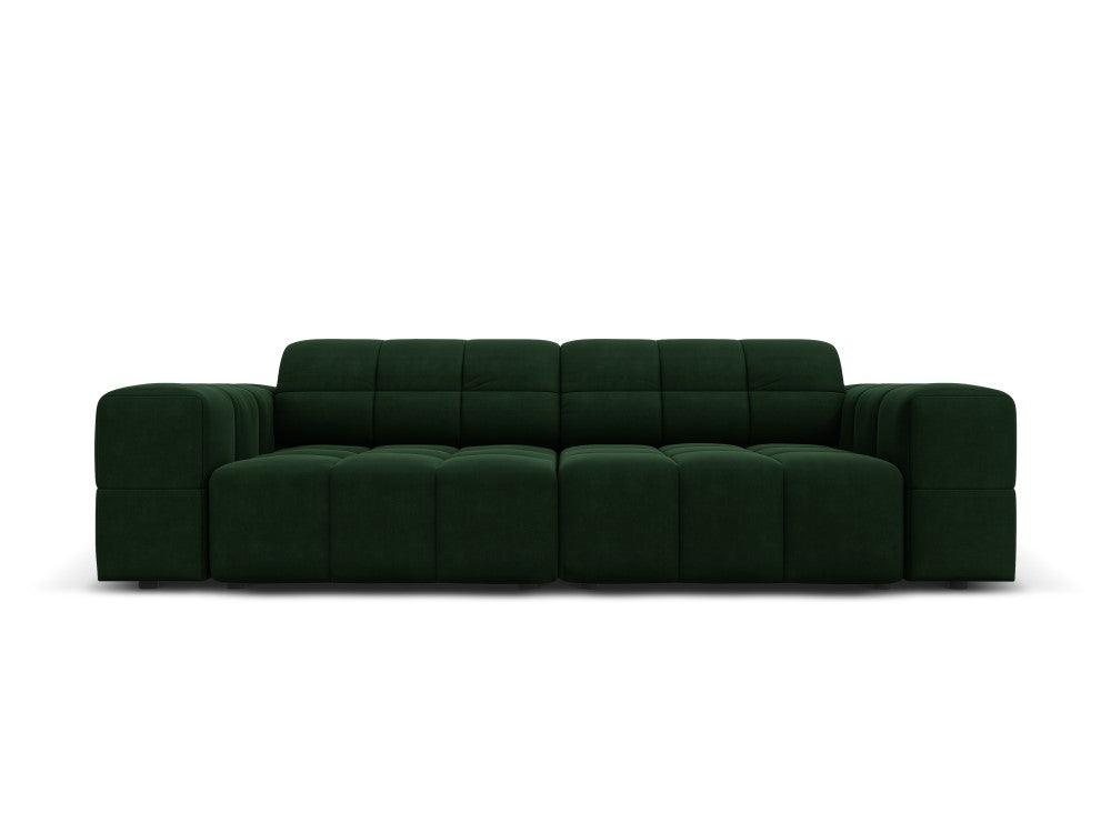 Velvet 3-seater sofa CHICAGO bottled green Cosmopolitan Design Eye on Design