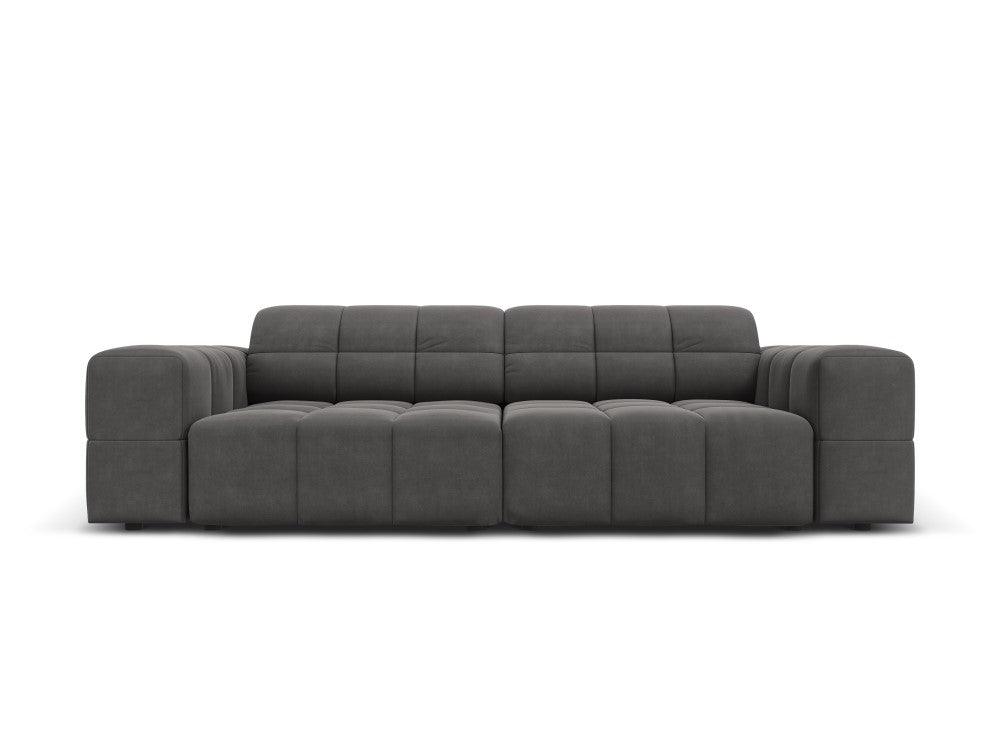 Velvet 3 seater sofa CHICAGO dark grey Cosmopolitan Design Eye on Design