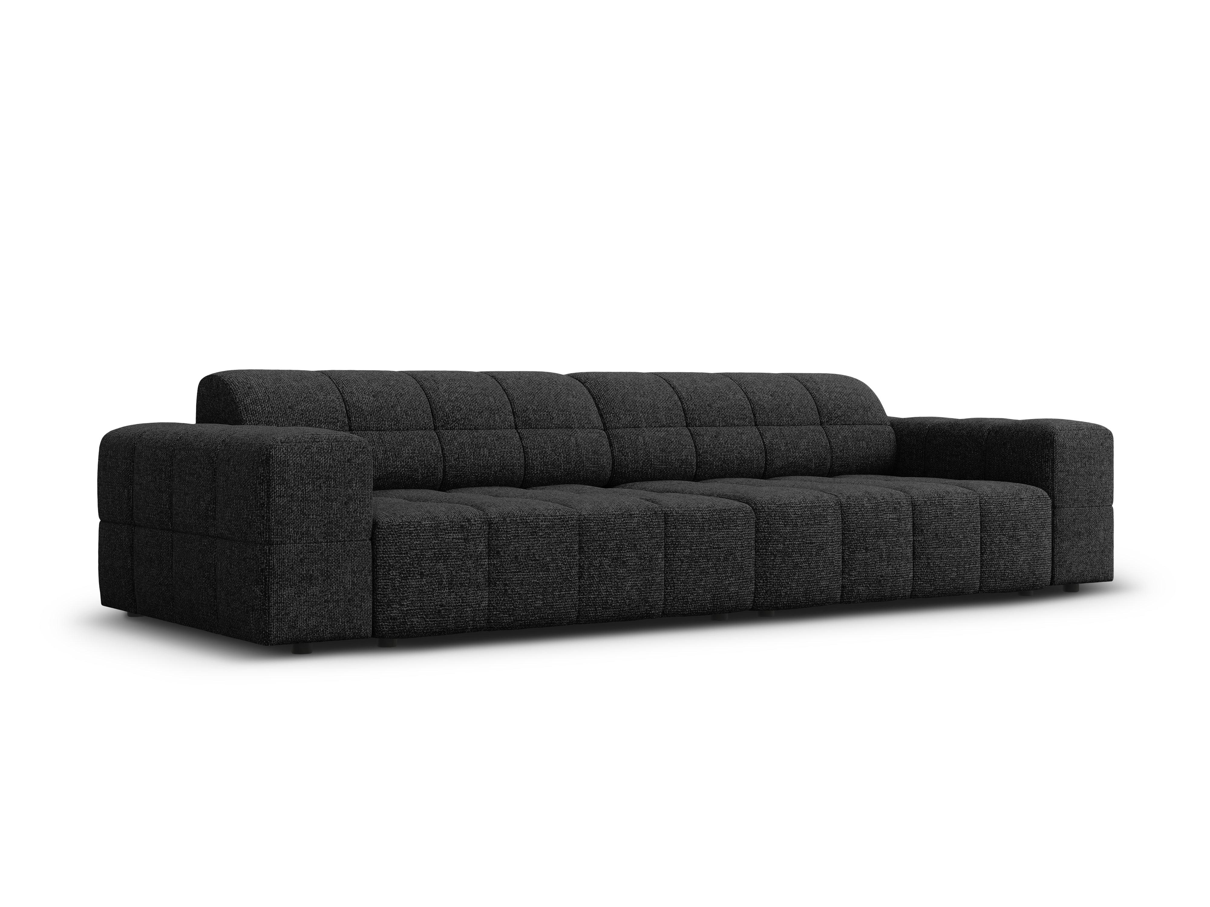 CHICAGO 4-seater sofa black chenille Cosmopolitan Design Eye on Design