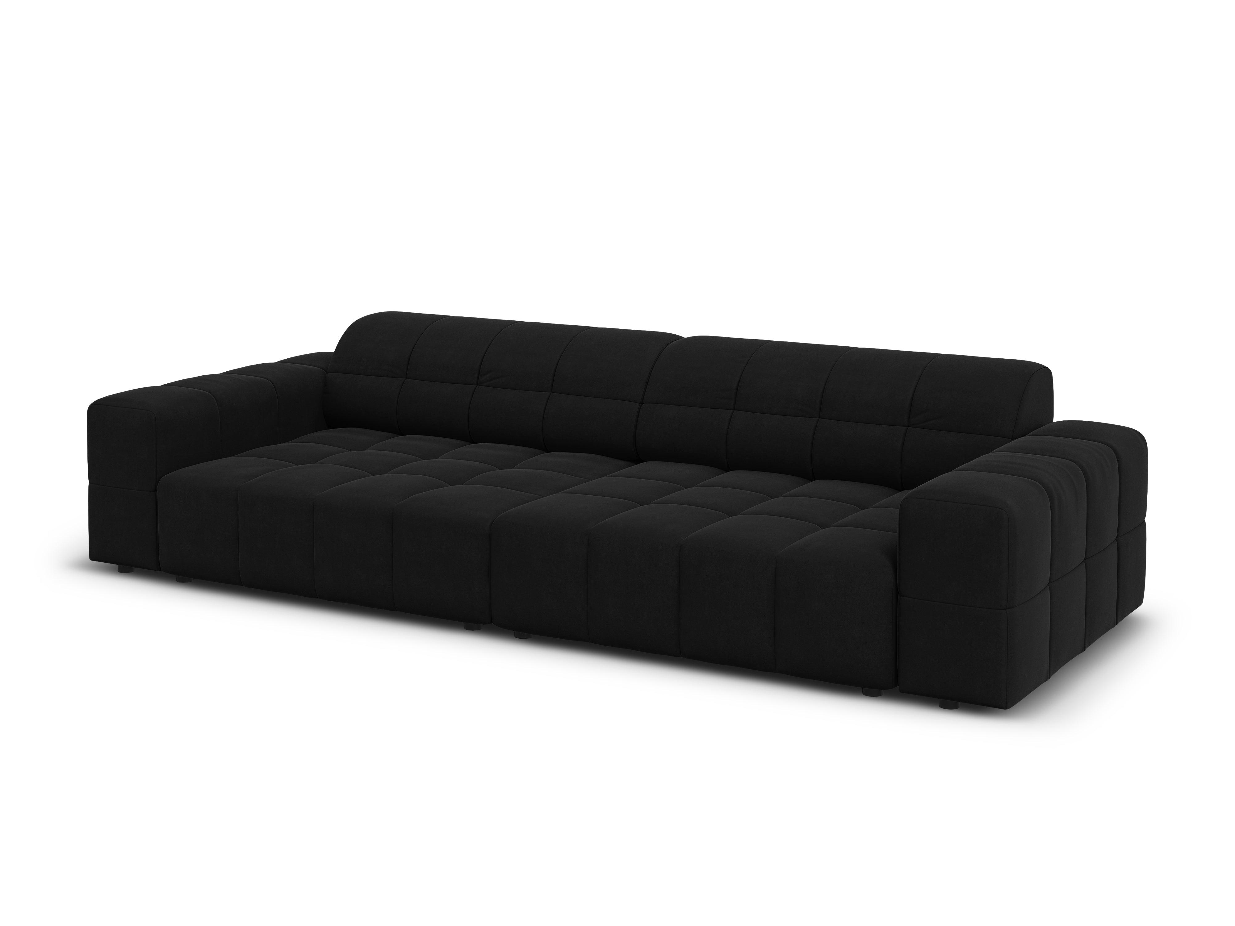 Velvet 4 seater sofa CHICAGO black Cosmopolitan Design Eye on Design