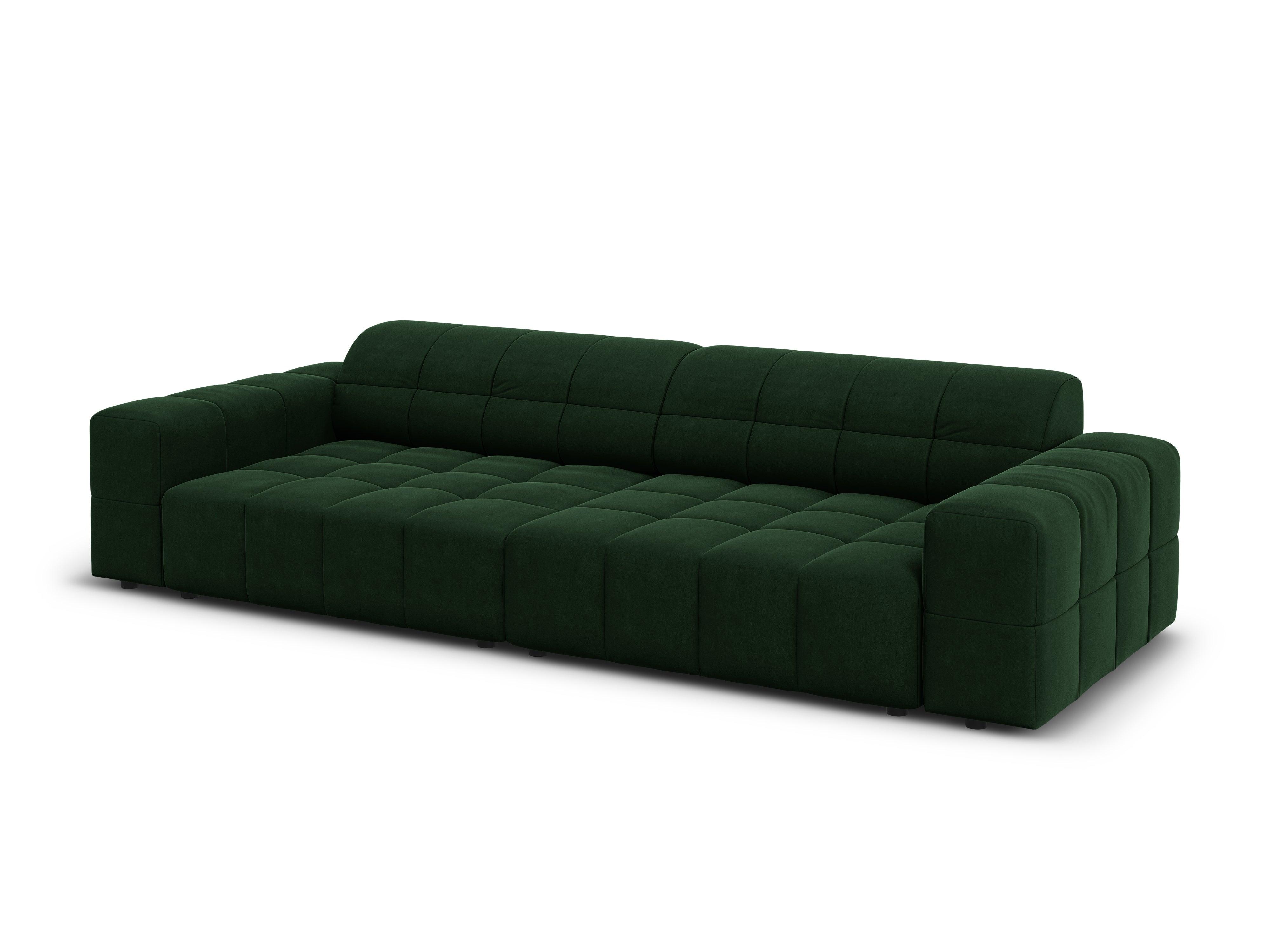 Velvet 4-seater sofa CHICAGO bottled green Cosmopolitan Design Eye on Design