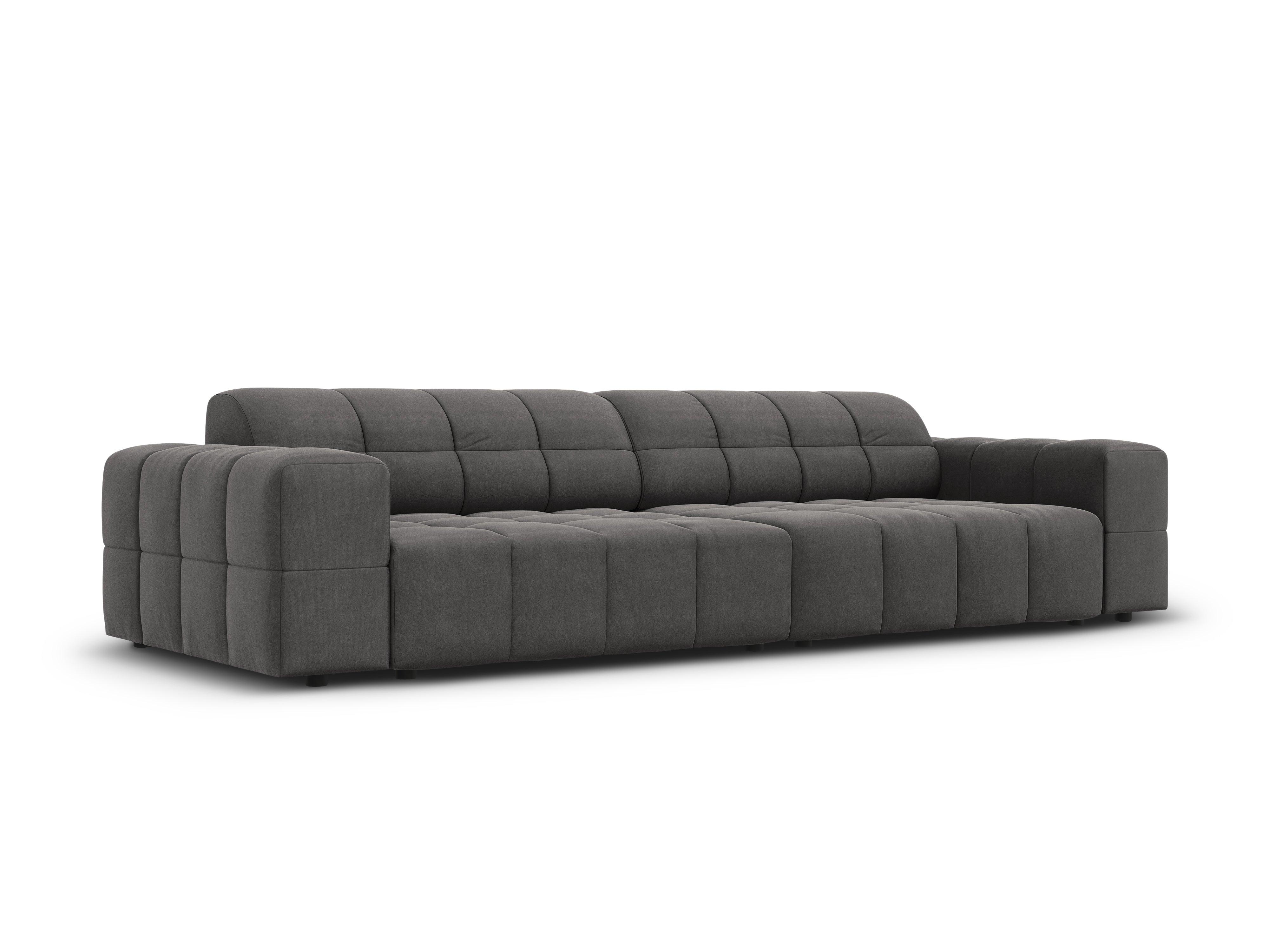 Velvet 4 seater sofa CHICAGO dark grey Cosmopolitan Design Eye on Design