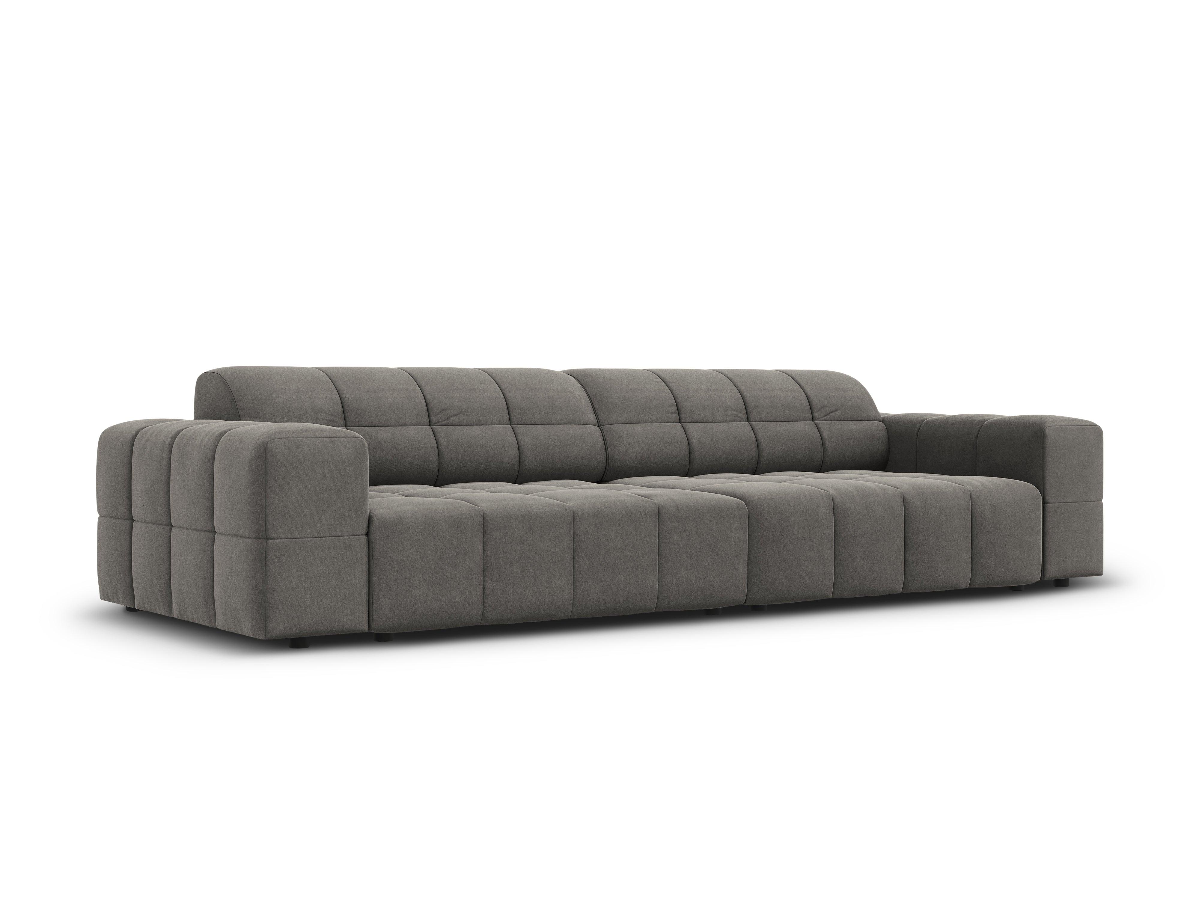 Velvet 4-seater sofa CHICAGO gray Cosmopolitan Design Eye on Design