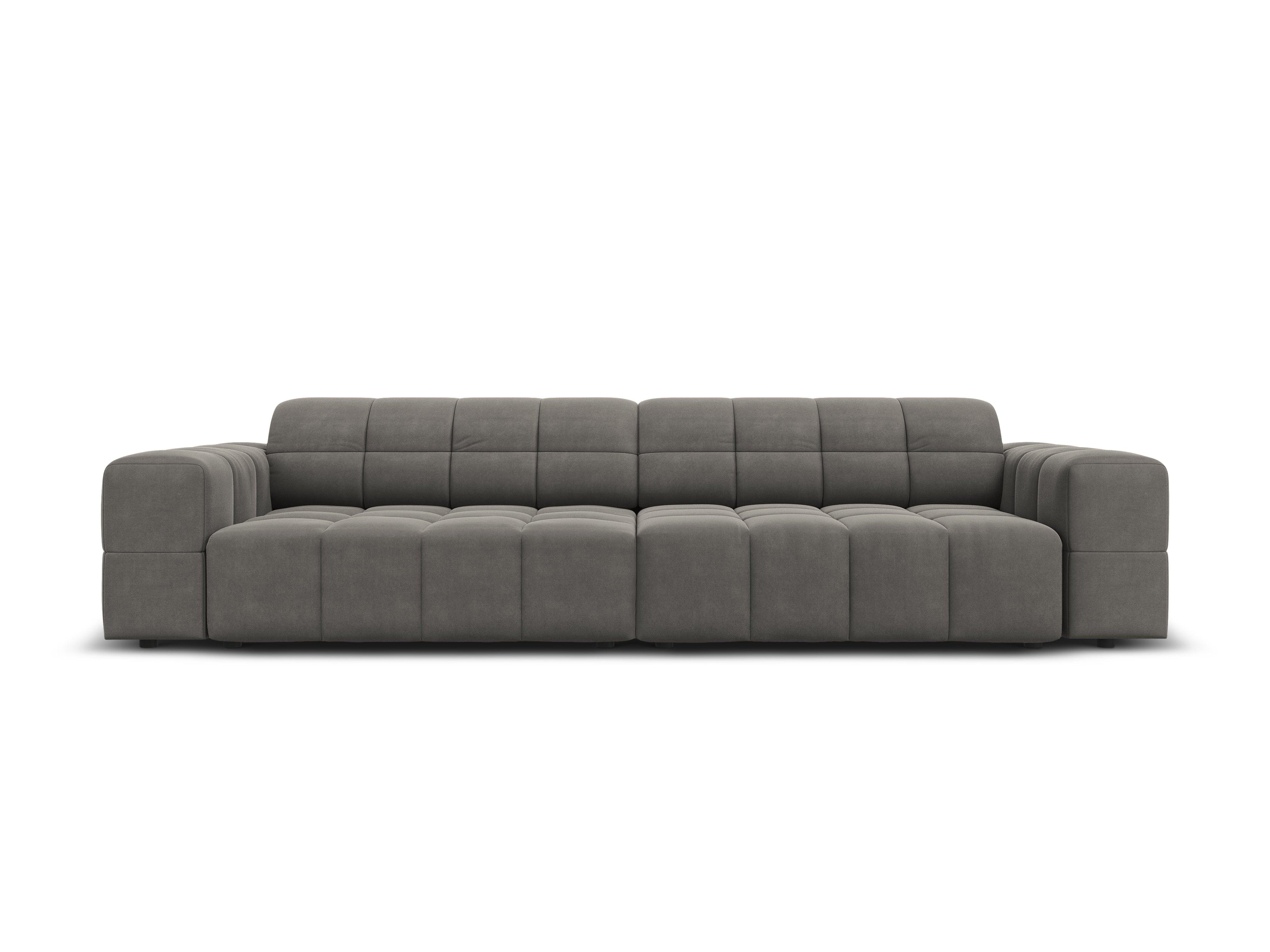 Velvet 4-seater sofa CHICAGO gray Cosmopolitan Design Eye on Design