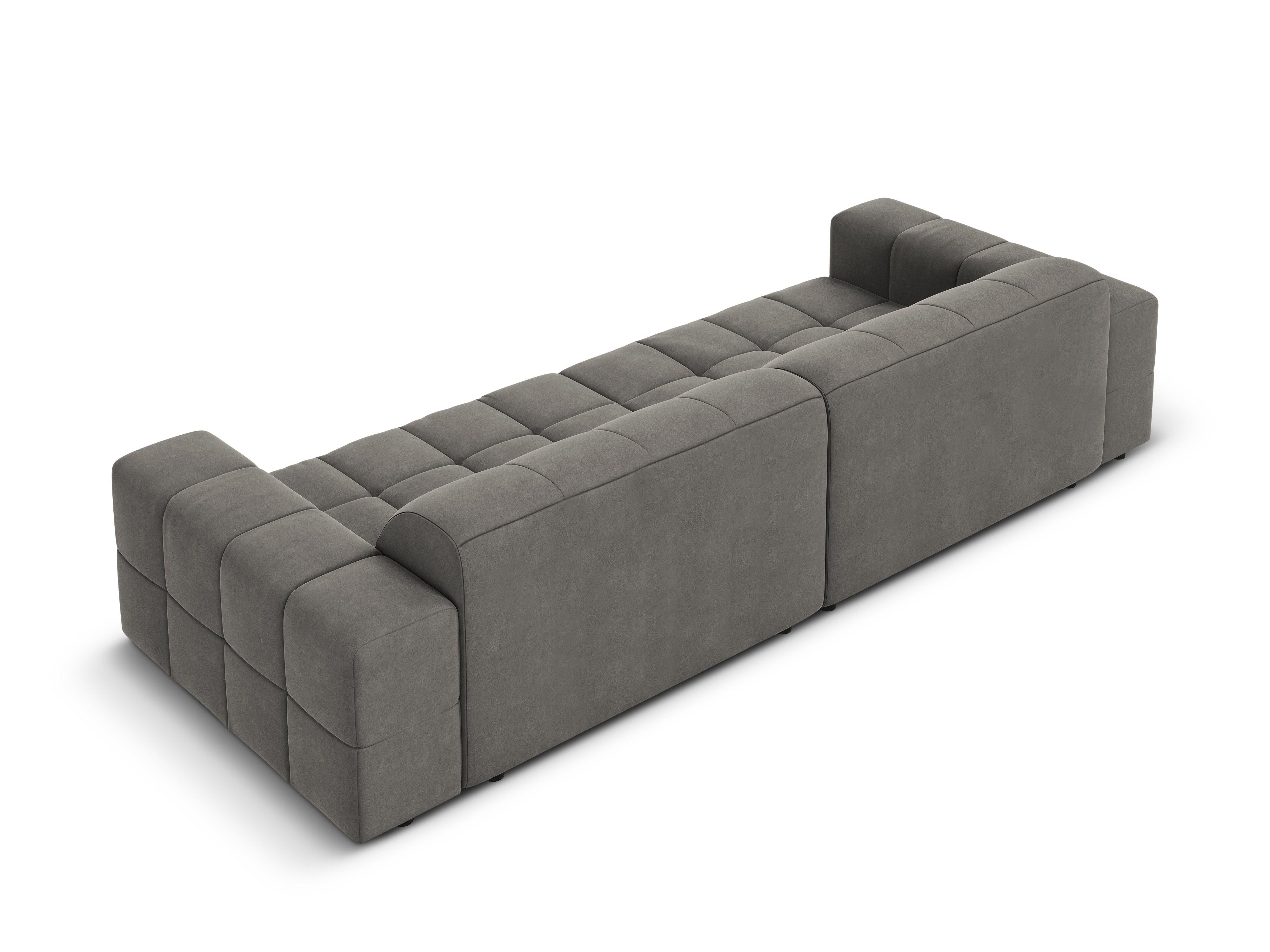 Velvet 4-seater sofa CHICAGO gray Cosmopolitan Design Eye on Design