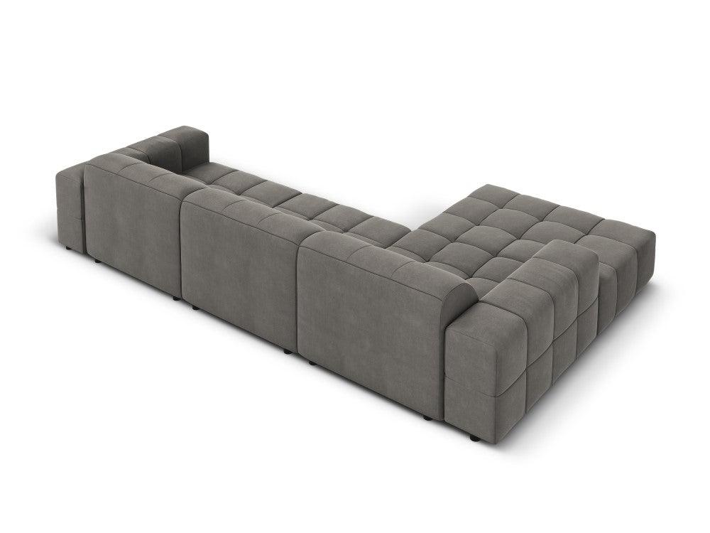 Left corner velvet 4-seater CHICAGO grey Cosmopolitan Design Eye on Design