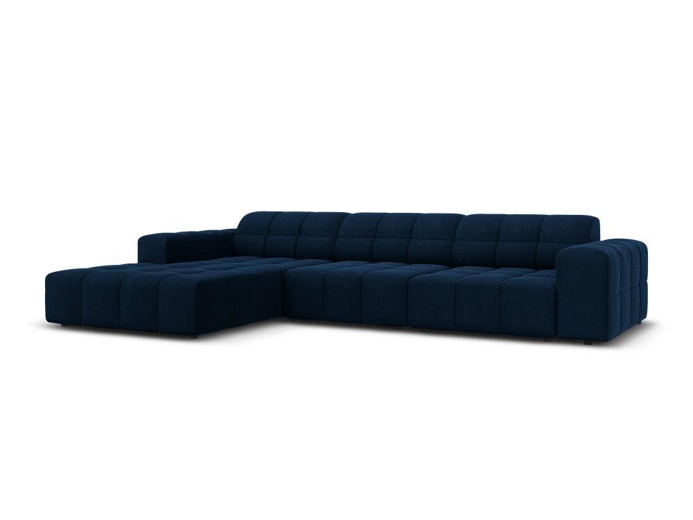 Left corner velvet 4-seater CHICAGO royal blue Cosmopolitan Design Eye on Design