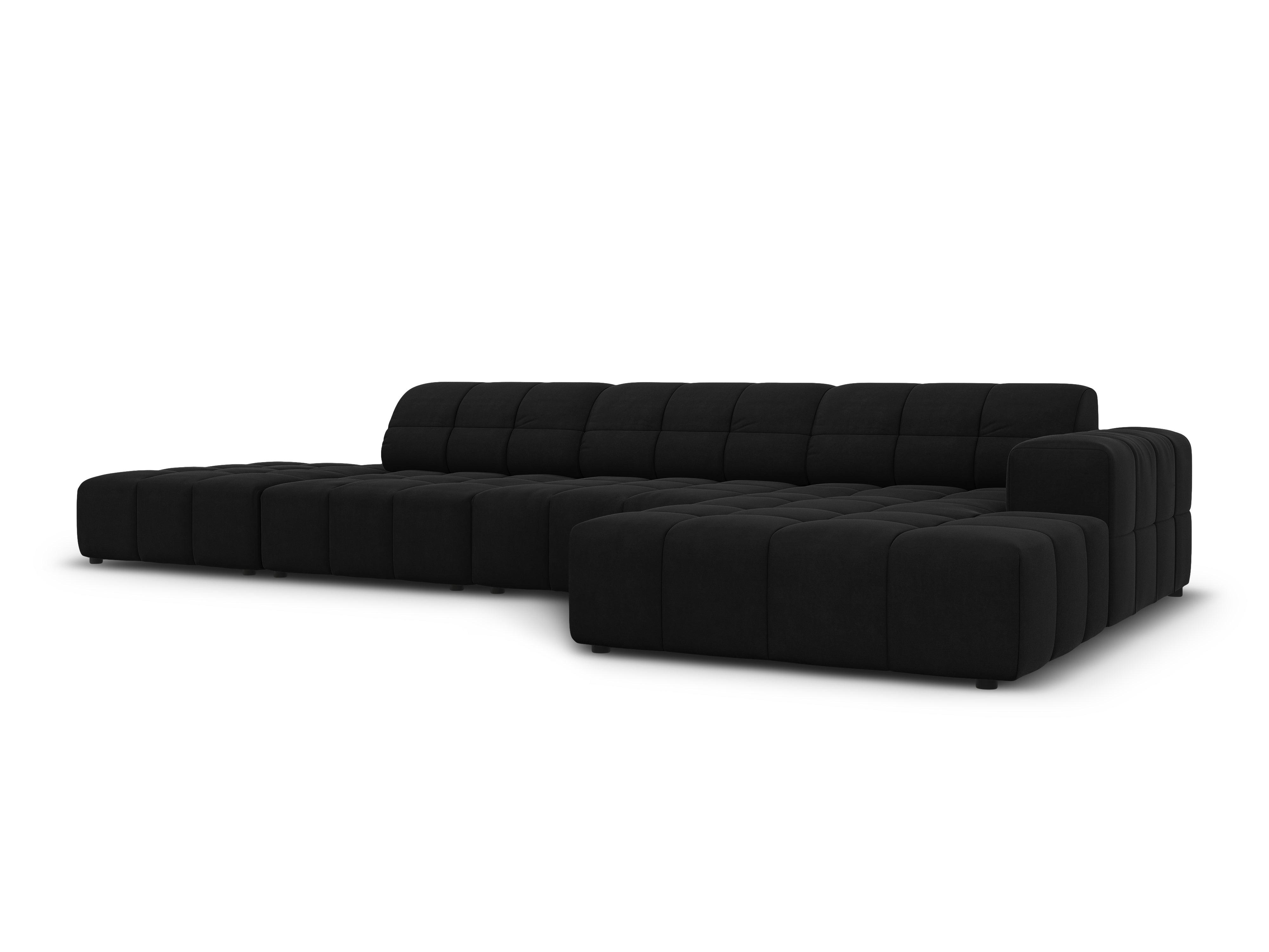 Right corner velvet 5 seater CHICAGO black Cosmopolitan Design Eye on Design