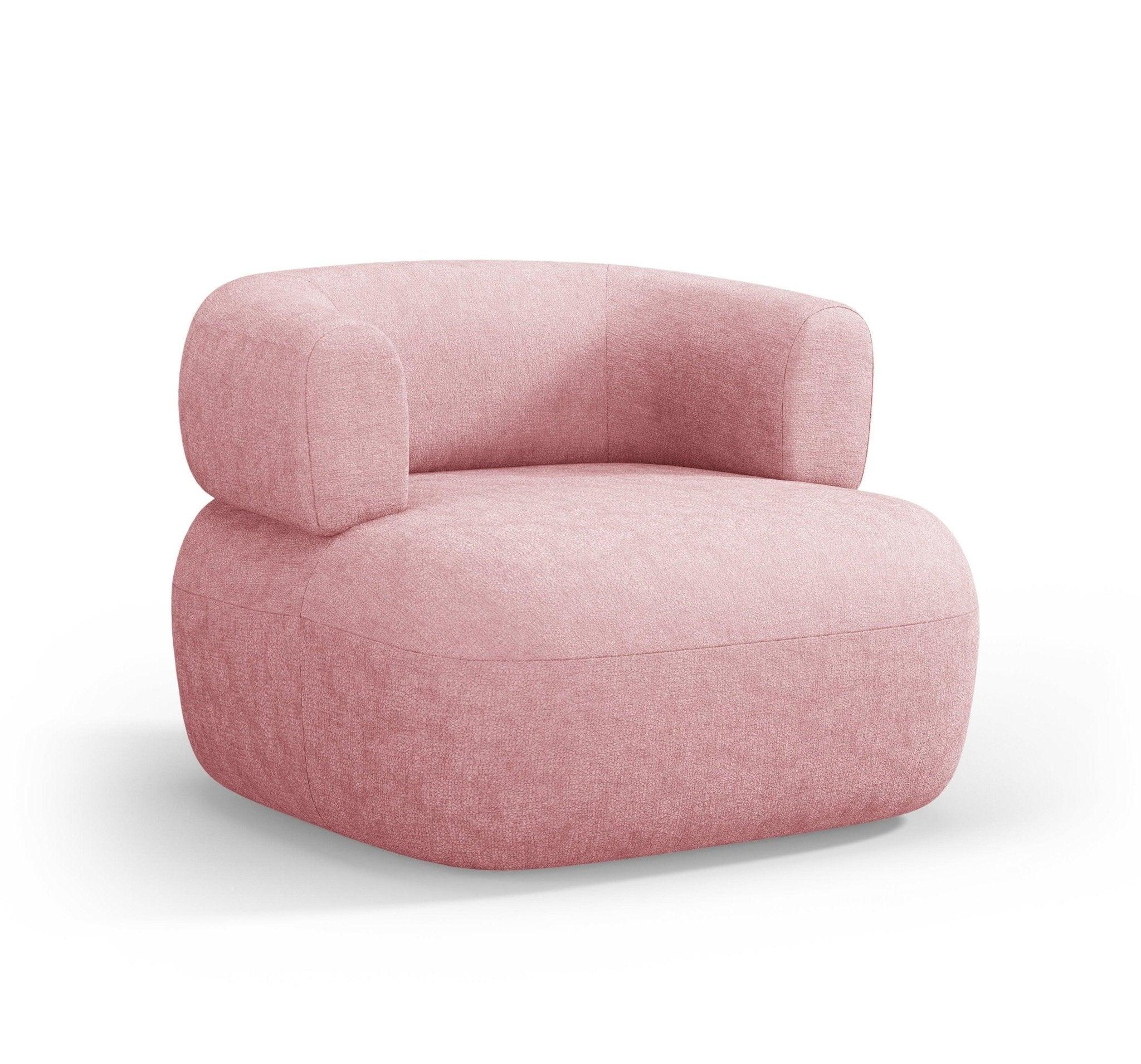 ALDRIN armchair pink chenille Windsor & Co Eye on Design