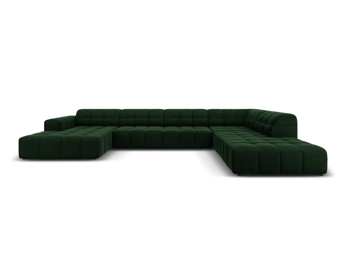 U-shaped corner velvet right side CHICAGO bottled green Cosmopolitan Design Eye on Design