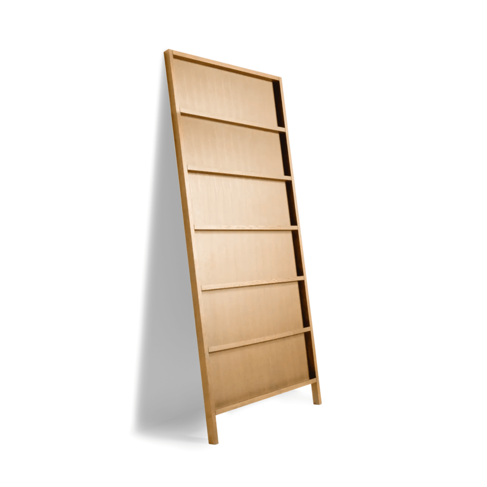 Bookcase OBLIQUE solid oiled natural oak Moooi 286 cm Eye on Design