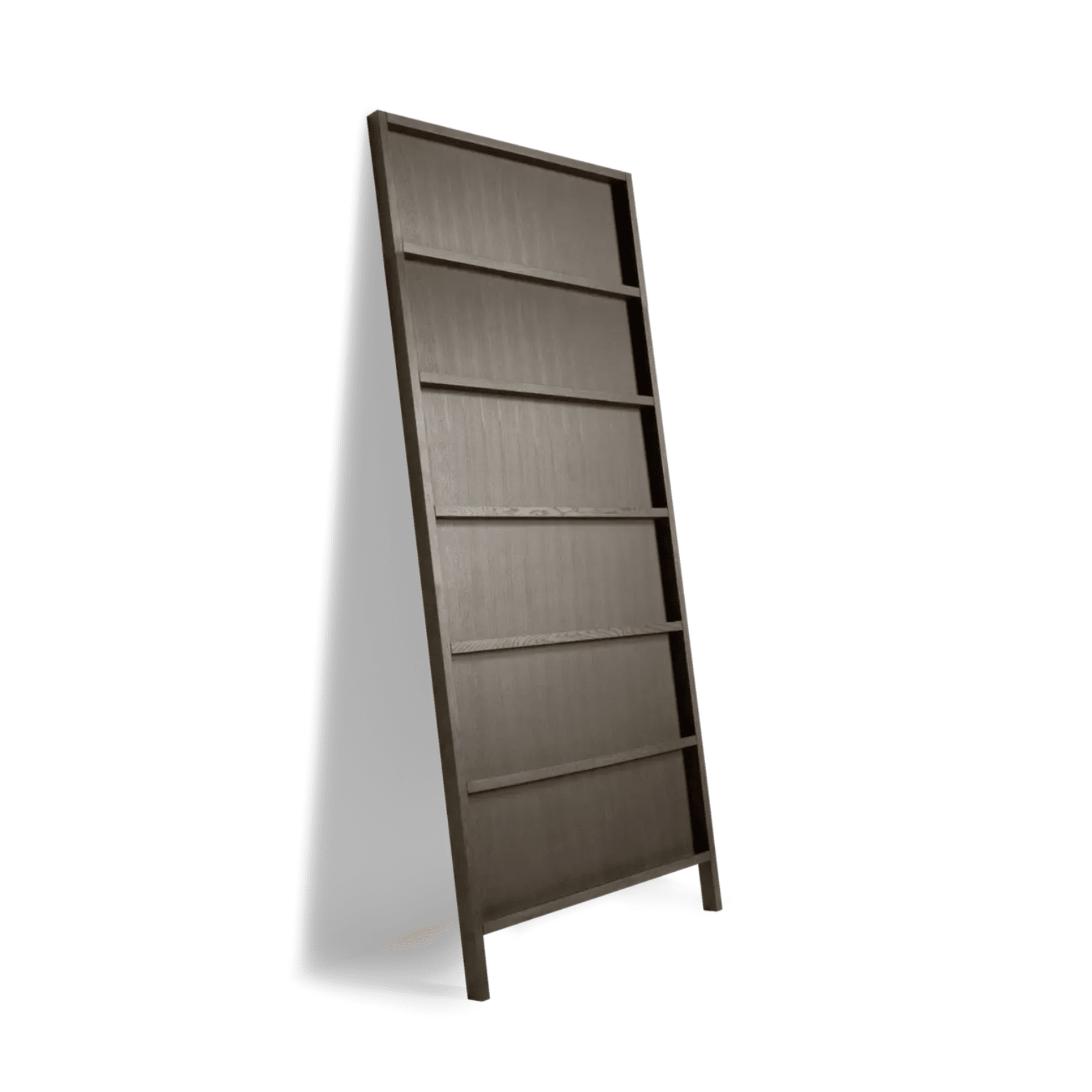 Bookcase OBLIQUE solid oak gray Moooi 286 cm Eye on Design