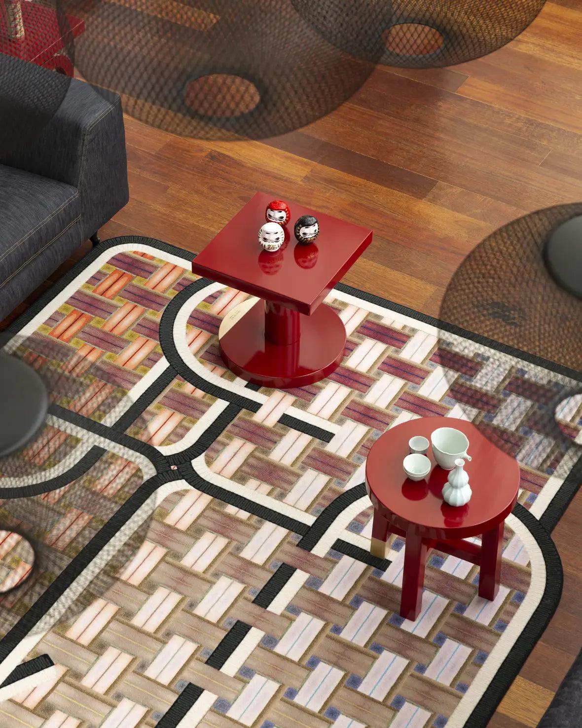 COMMON COMARDES FARMER square coffee table maroon Moooi Eye on Design