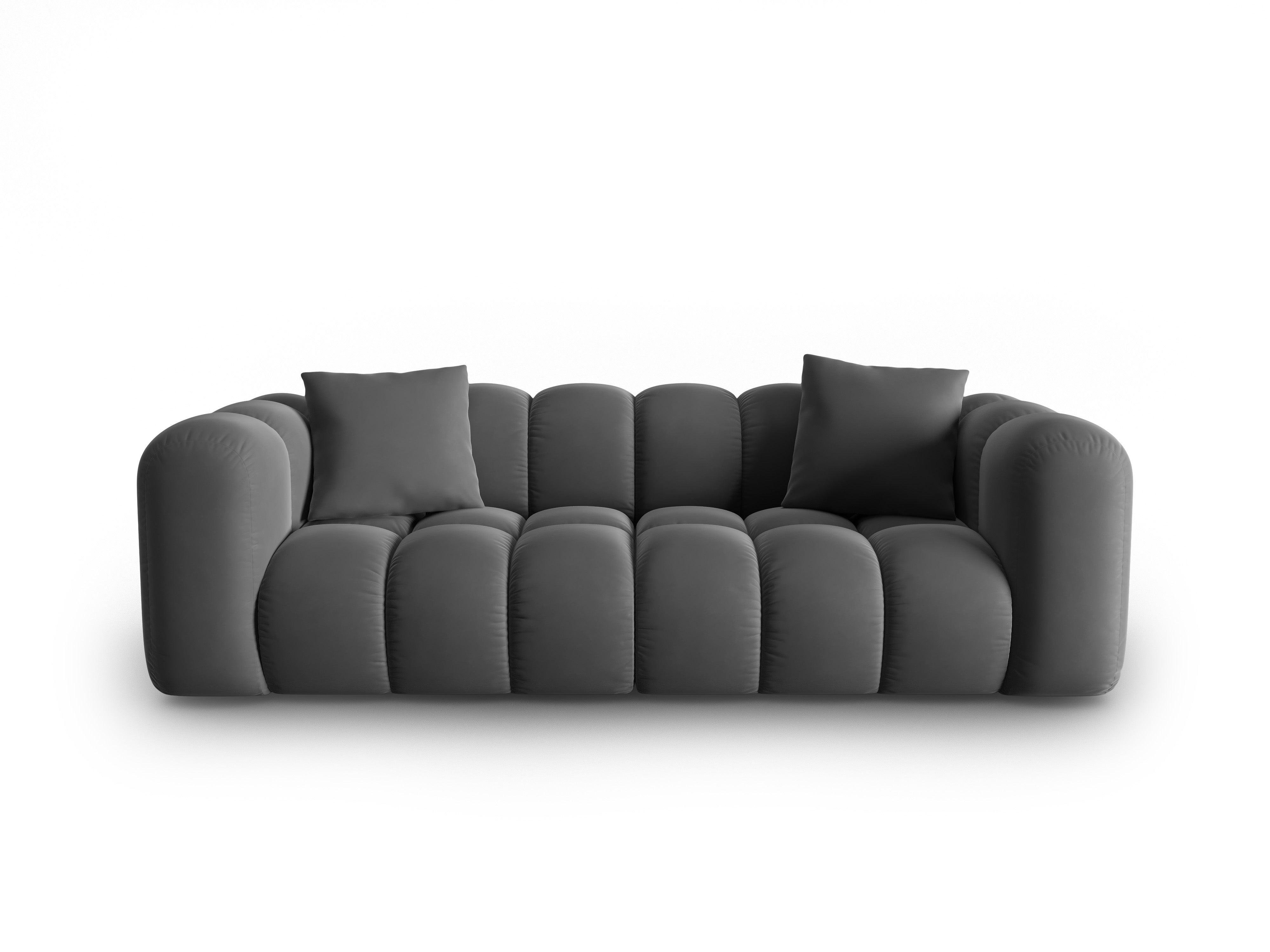 Velvet 3 seater sofa HALLEY grey Windsor & Co Eye on Design