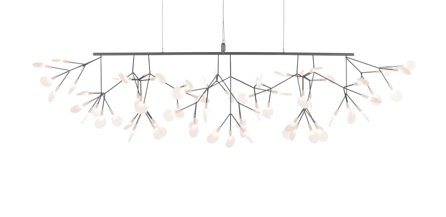 HERACLEUM III LINEAR chandelier nickel plated Moooi Eye on Design